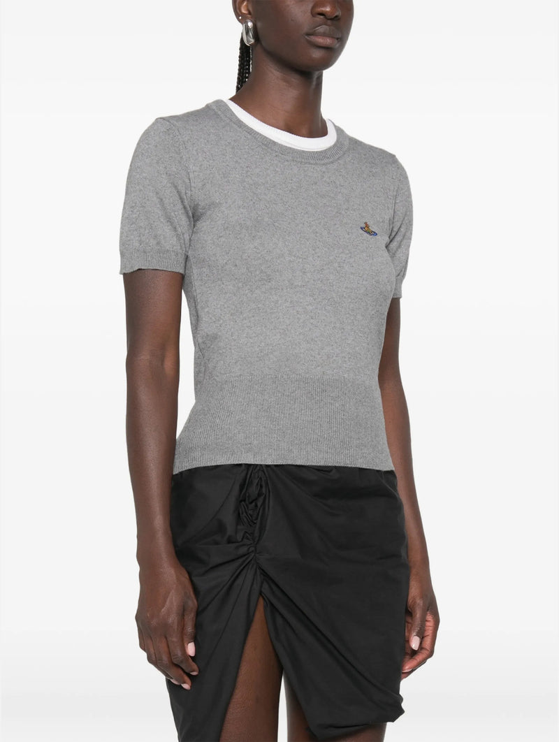 Bea Top in Dark Grey Melange