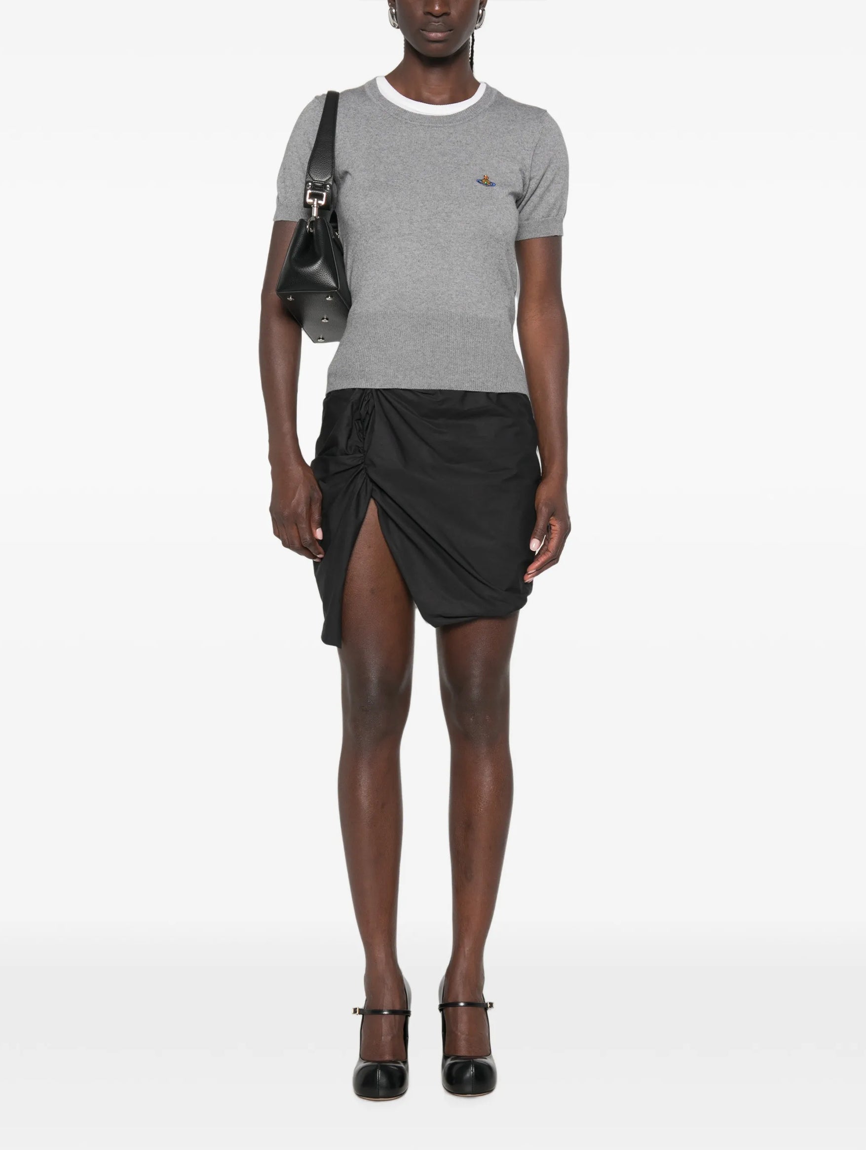 Bea Top in Dark Grey Melange
