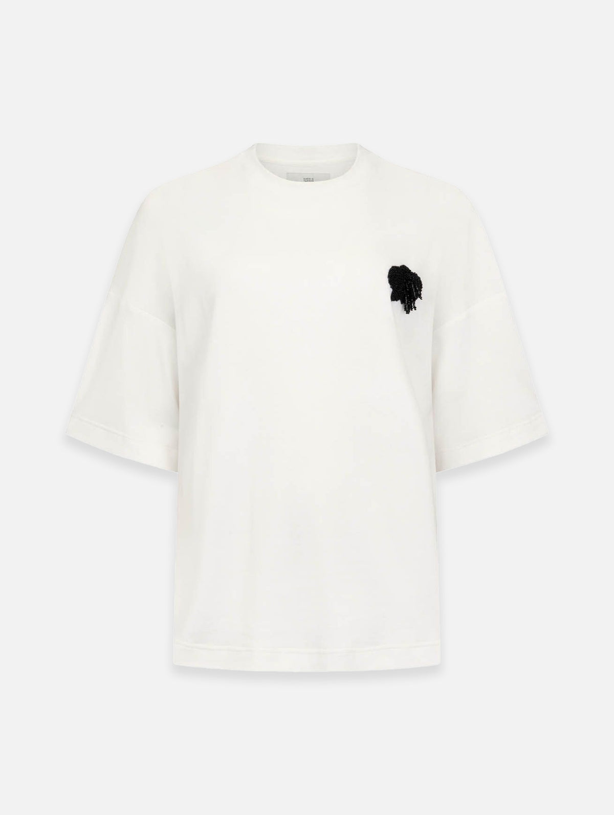 Beaded Orchid T-Shirt in White