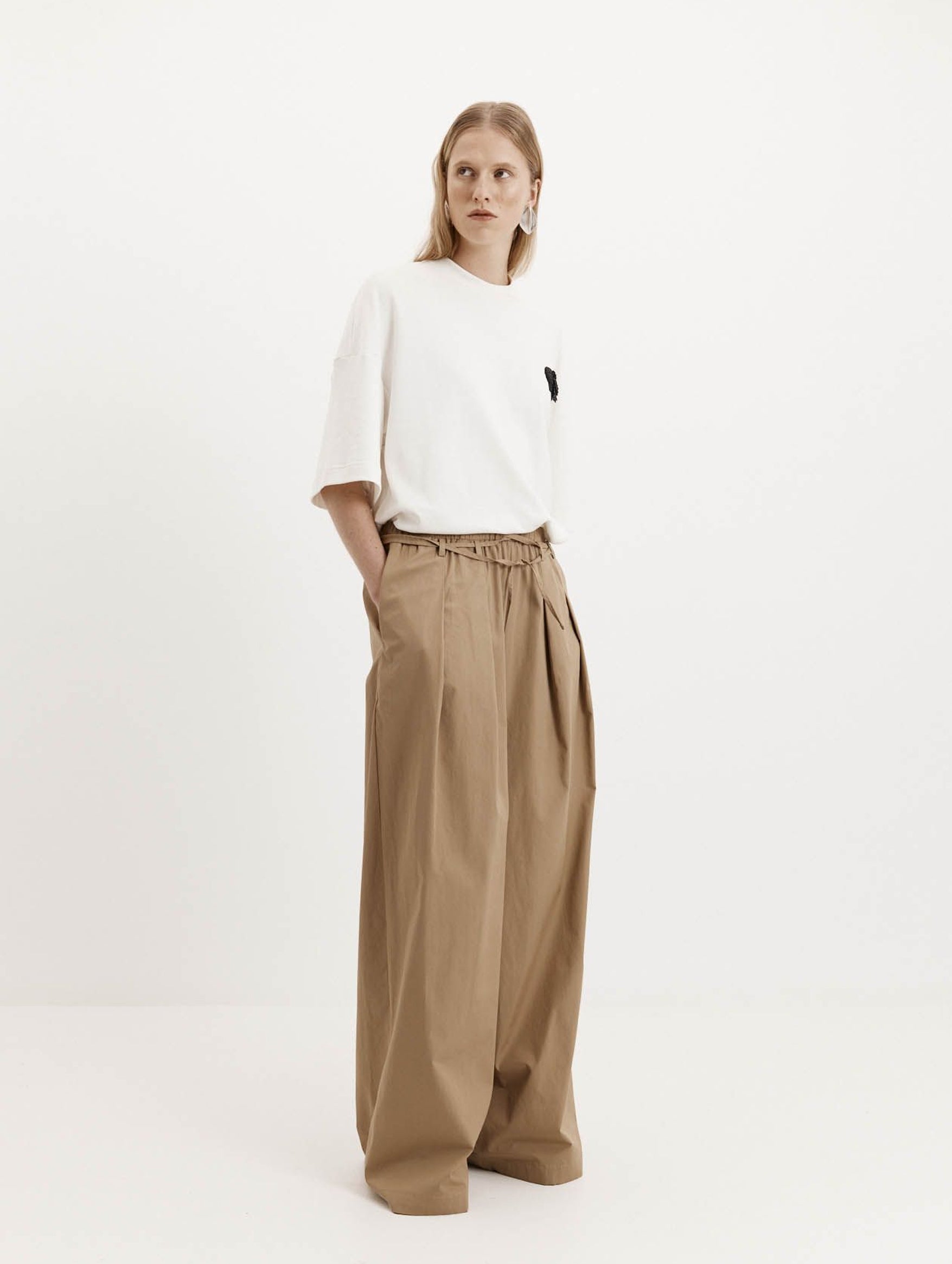 Beaded Orchid T-Shirt in White