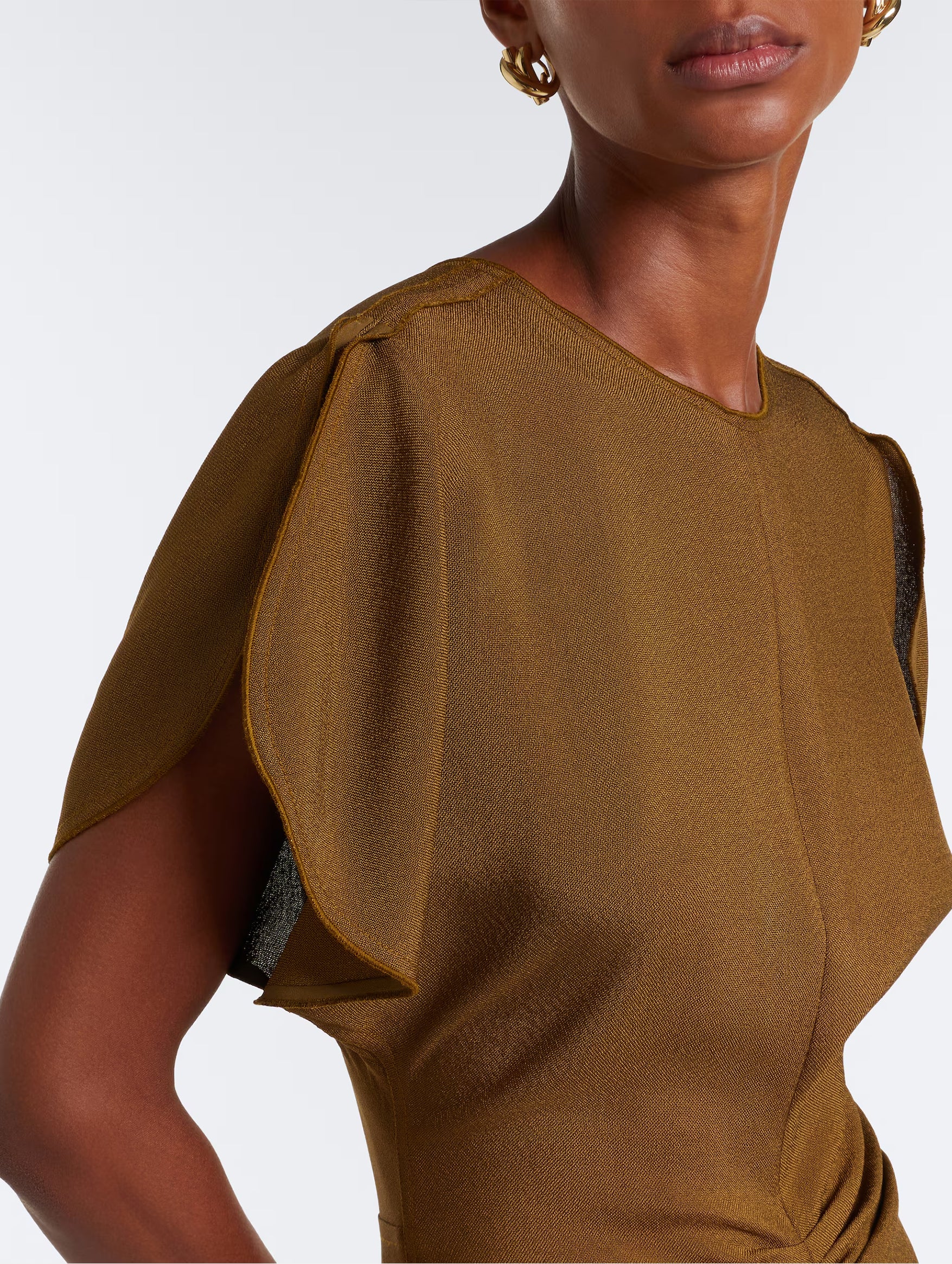 Bela Midi Dress in Golden Ember