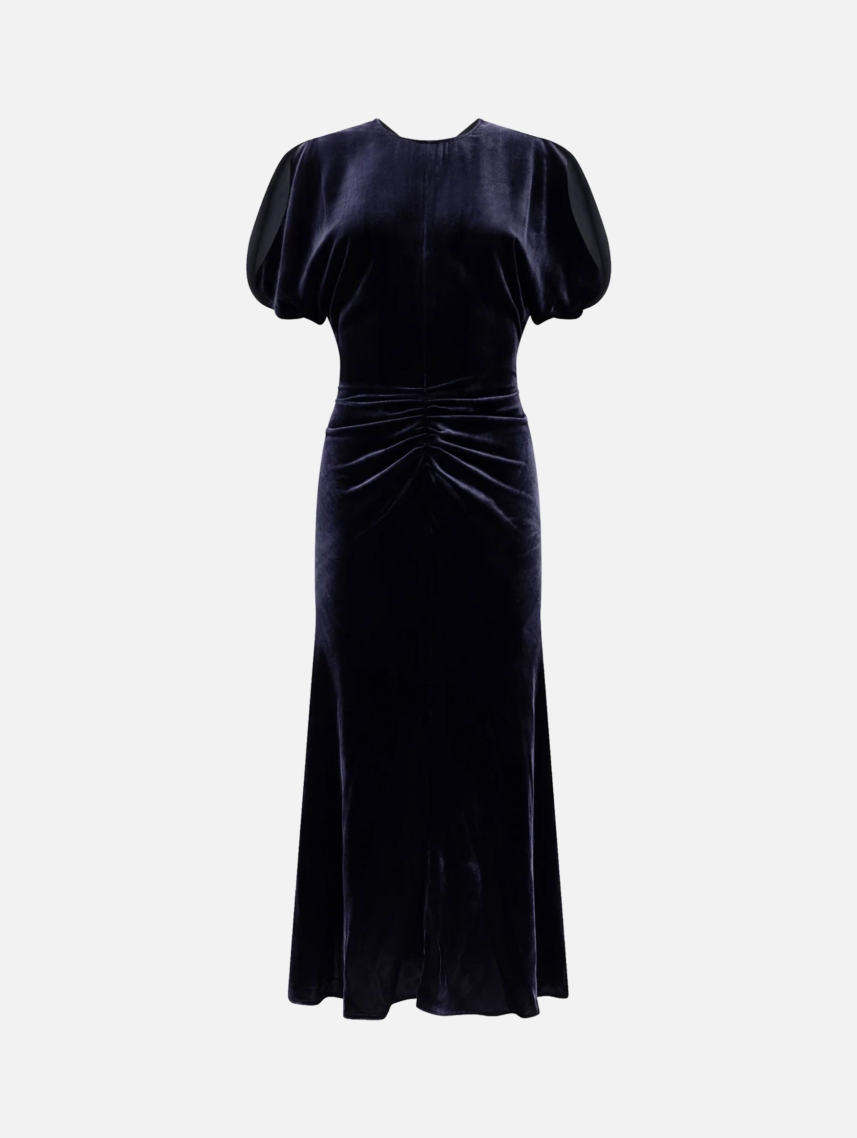 Bela Midi Dress in Navy Velvet