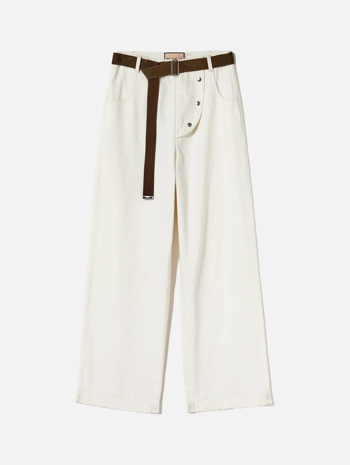 Drill Cargo Pants with Belt in Butter