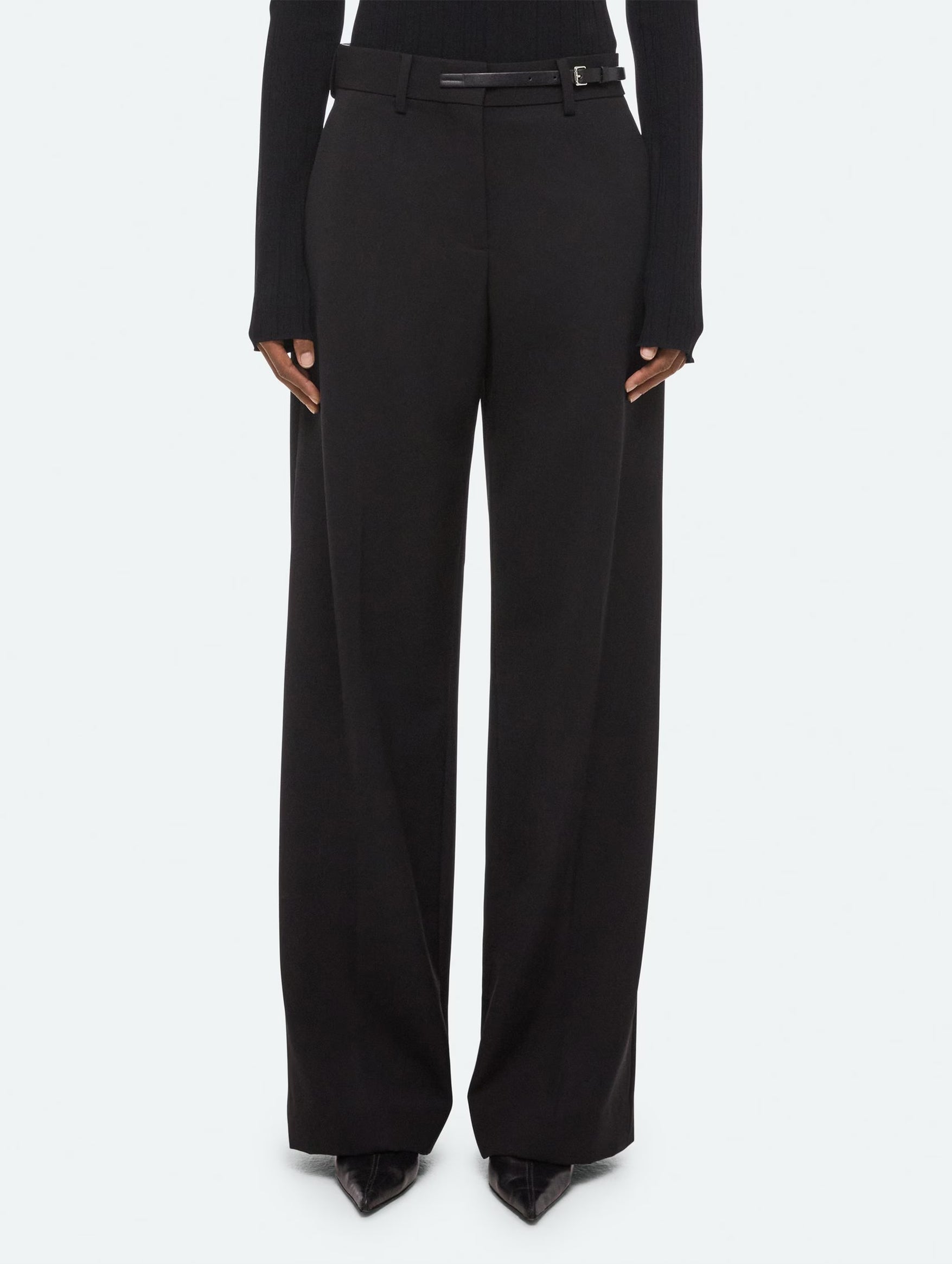 Belted Trouser in Black
