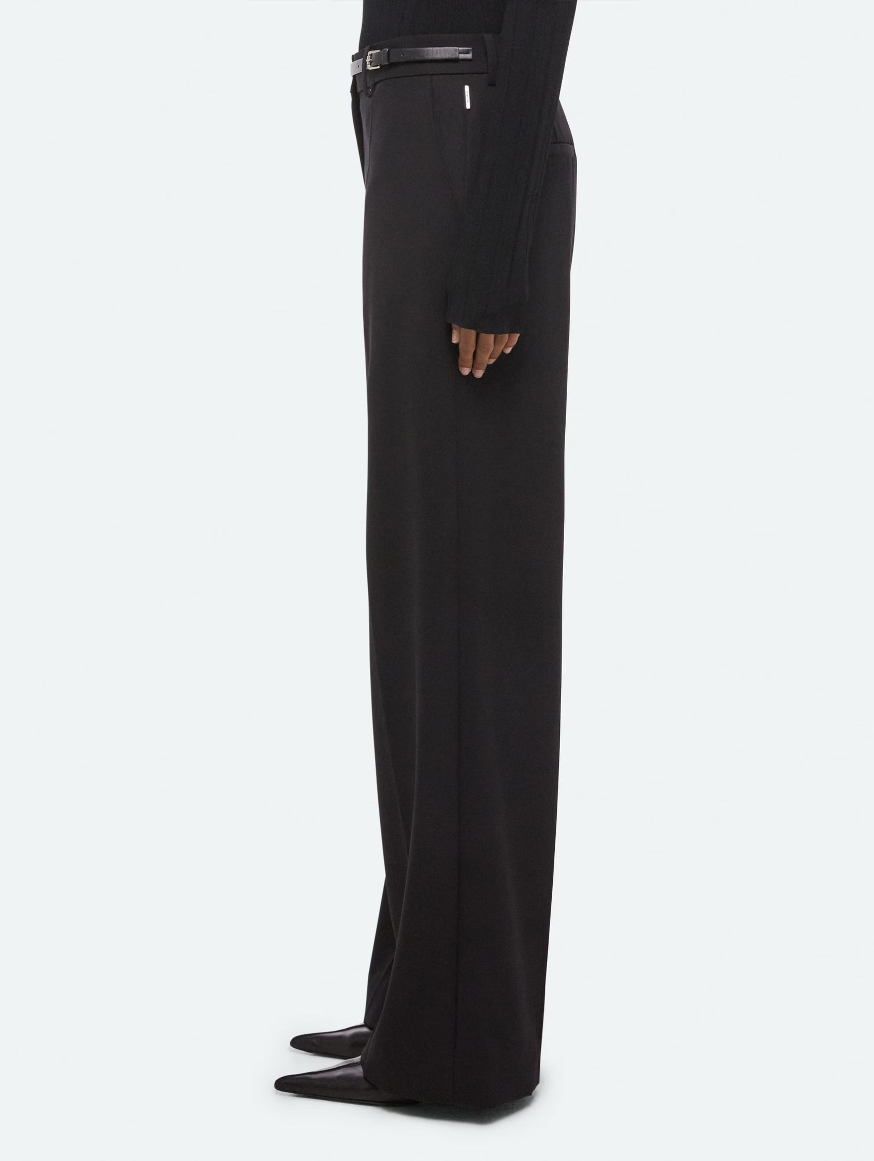 Belted Trouser in Black