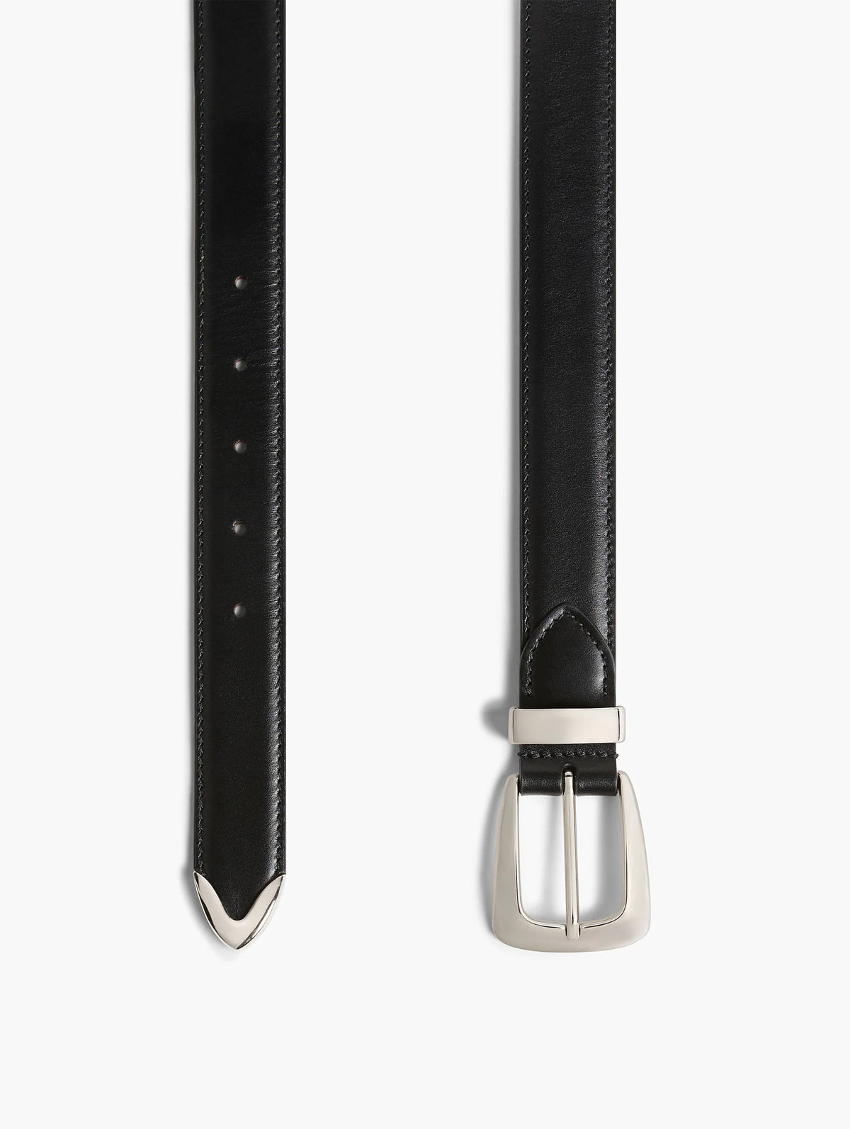 Benny Belt with Silver Buckle in Black