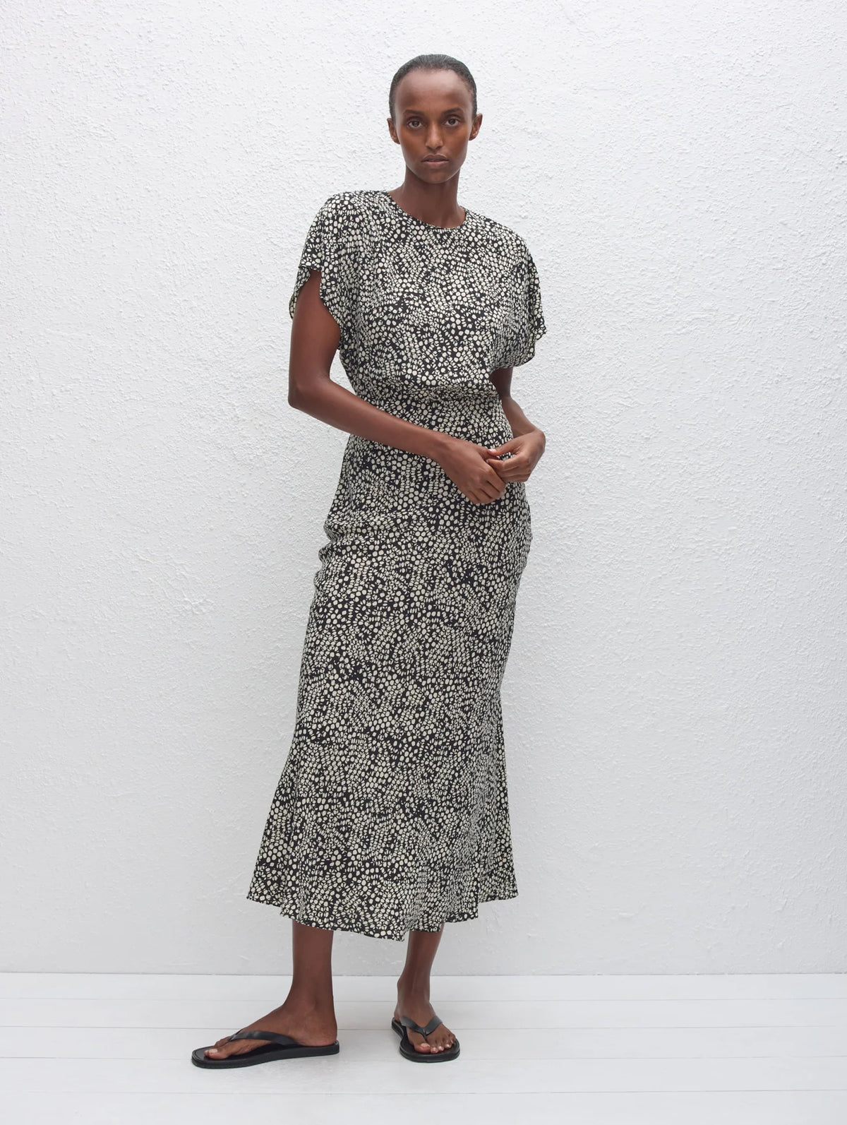 Bias Midi Tee Dress in Kyoto