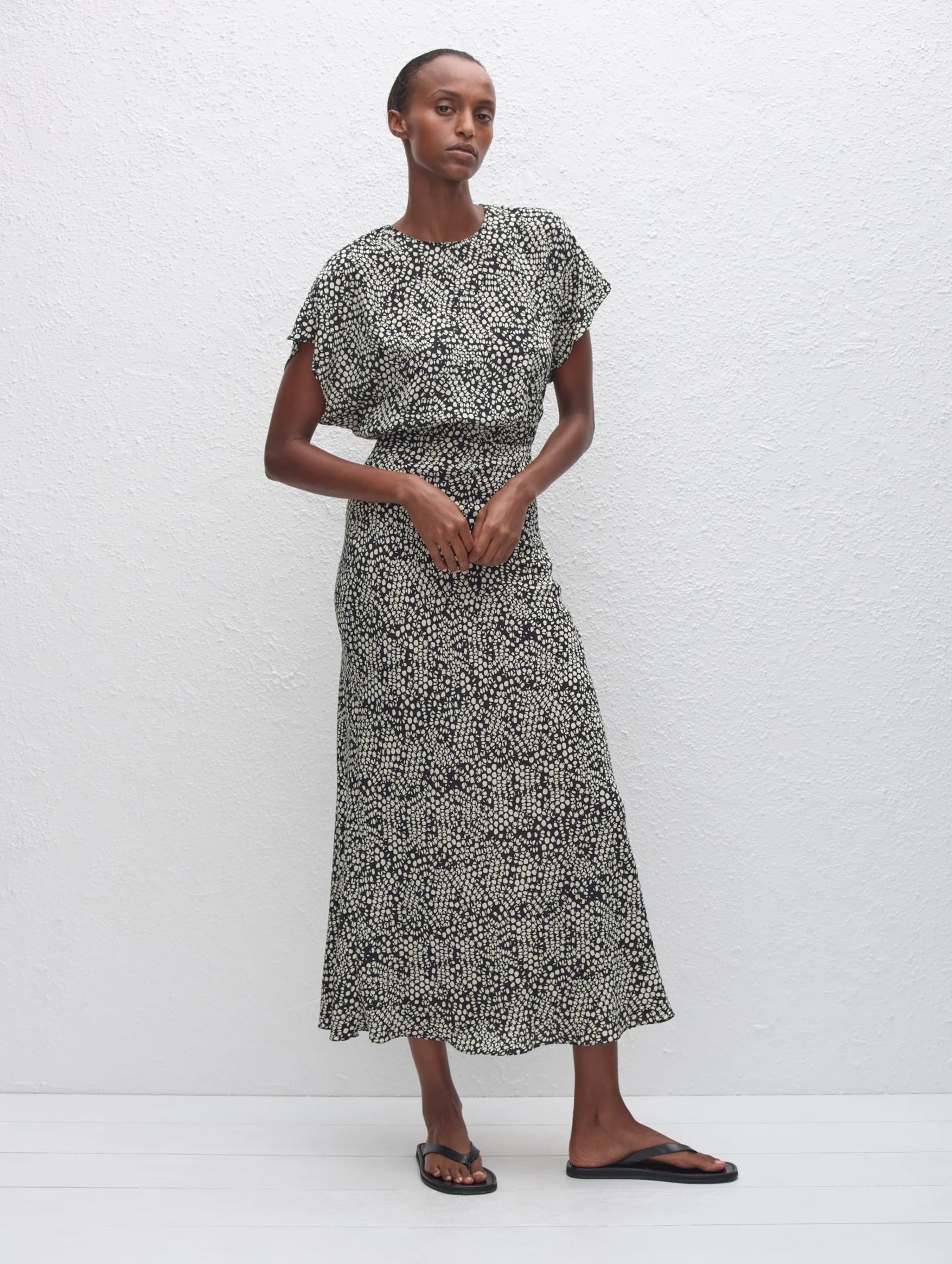 Bias Midi Tee Dress in Kyoto