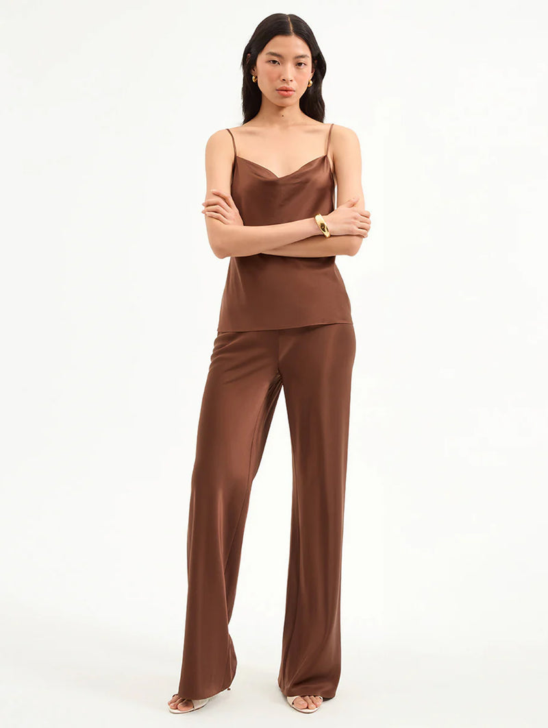 Billie Silk Pant in Light Chicory