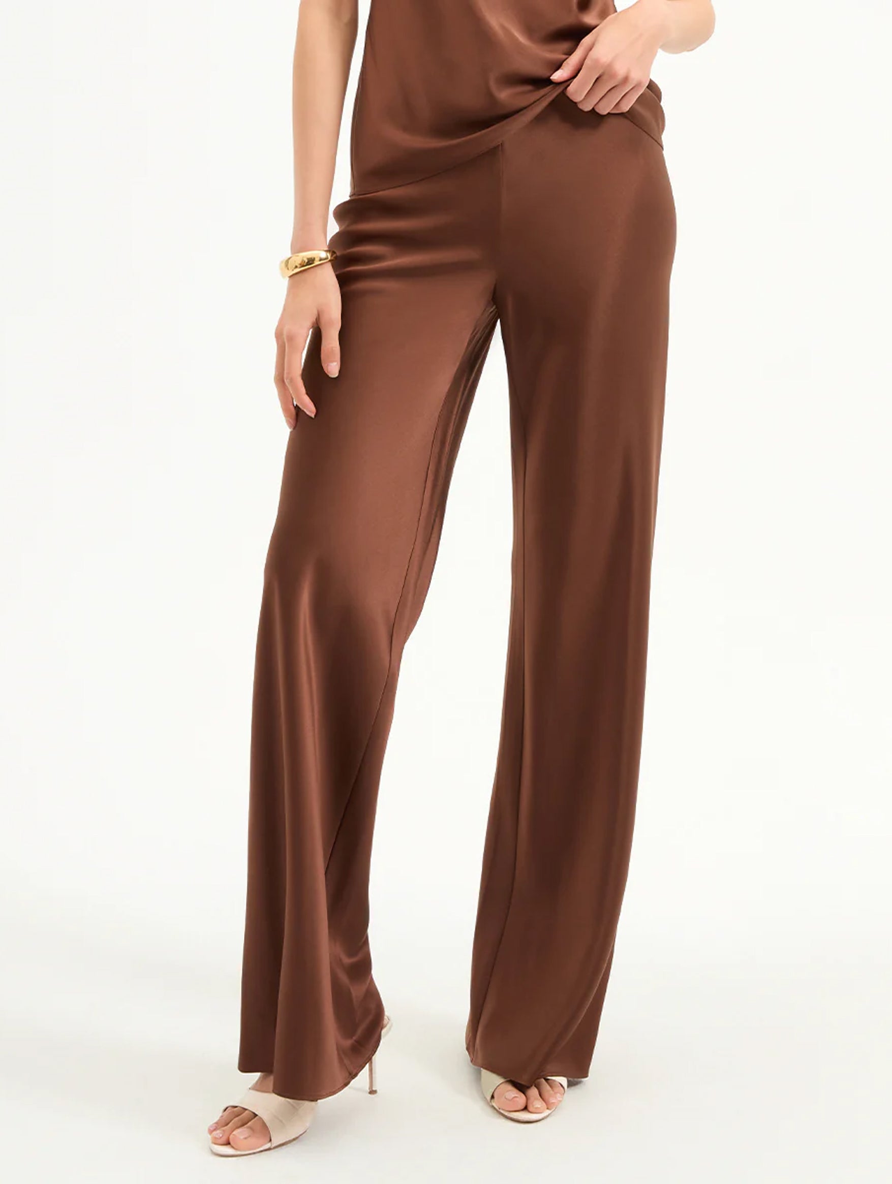 Billie Silk Pant in Light Chicory