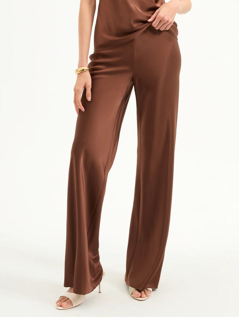 Billie Silk Pant in Light Chicory
