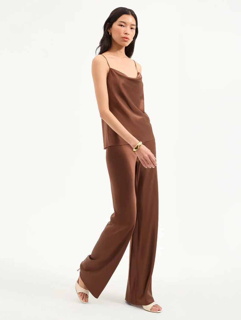 Billie Silk Pant in Light Chicory