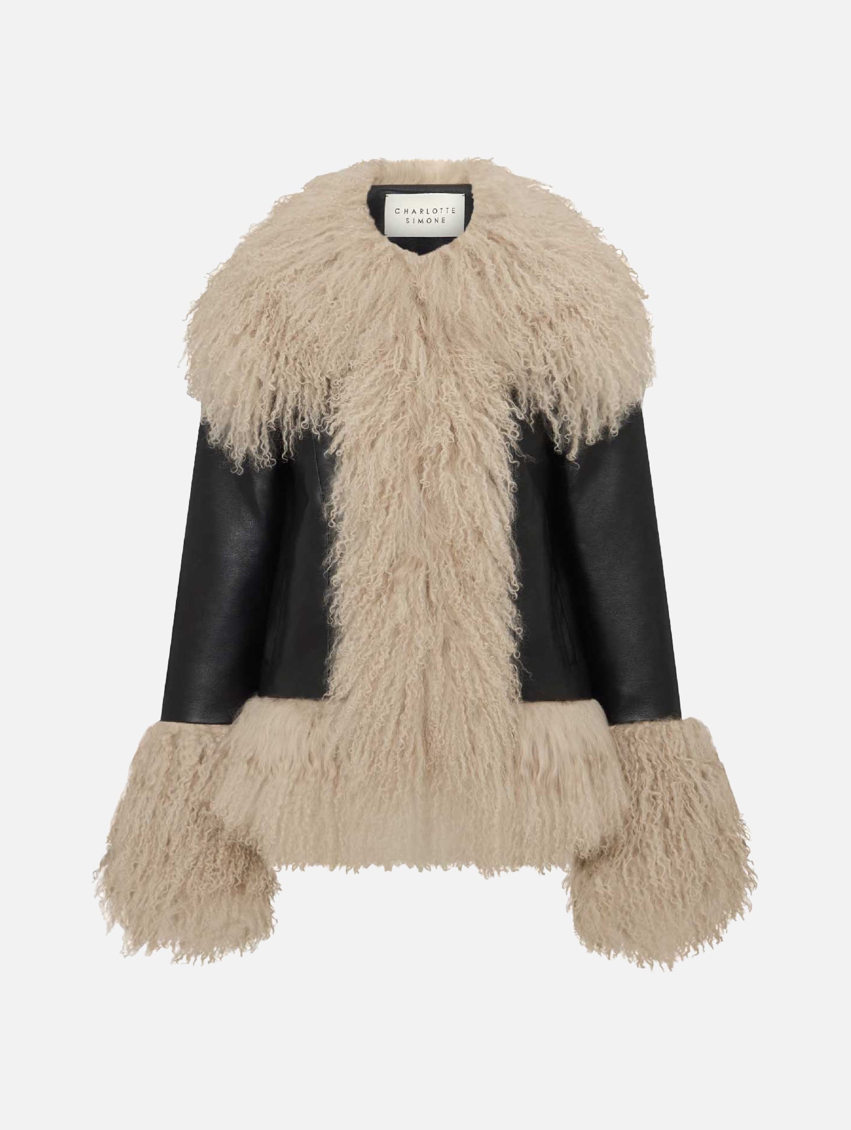 Billie Jacket in Black & Biscotti
