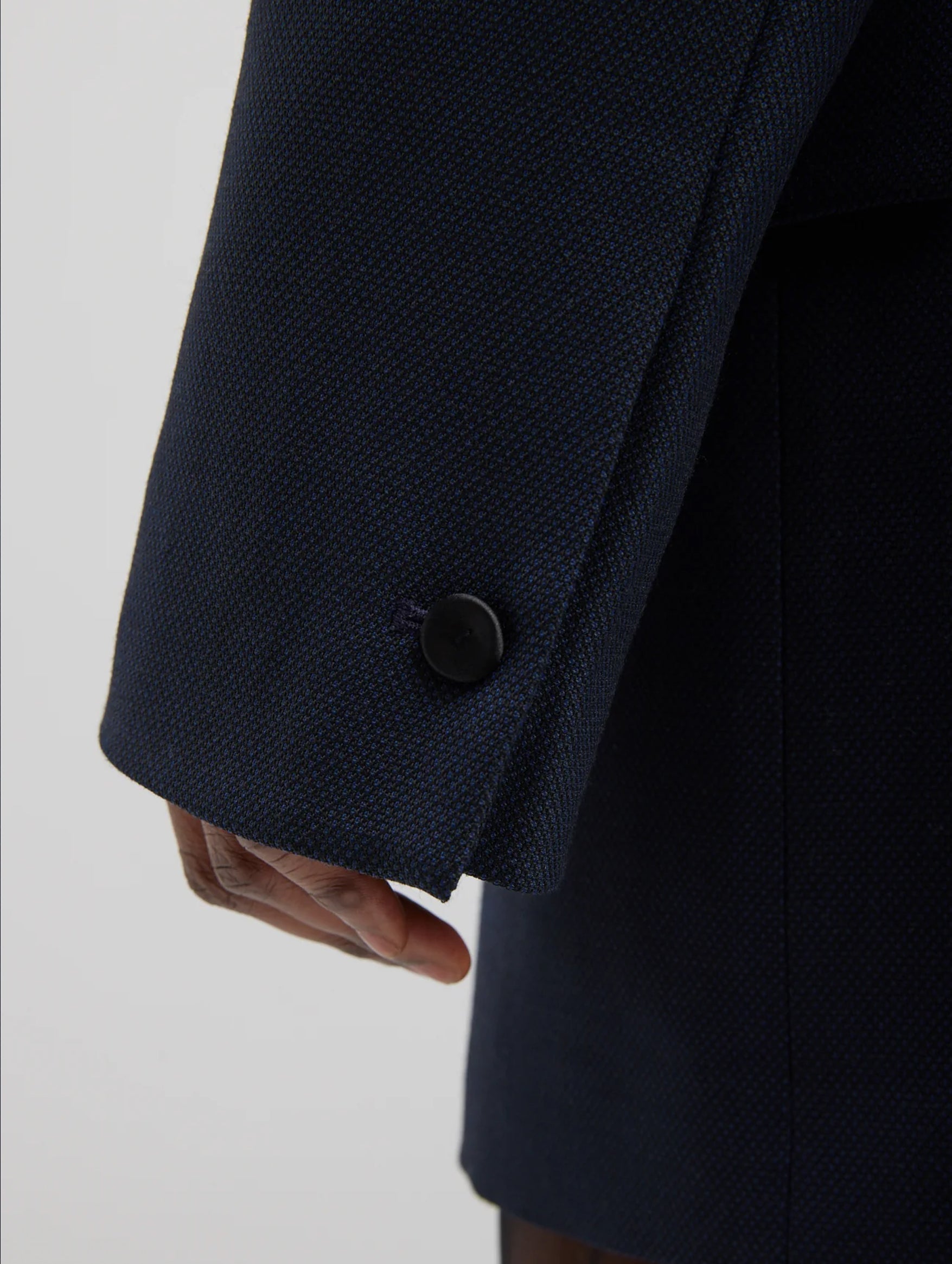 Birdseye Tuxedo Jacket in Navy Multi