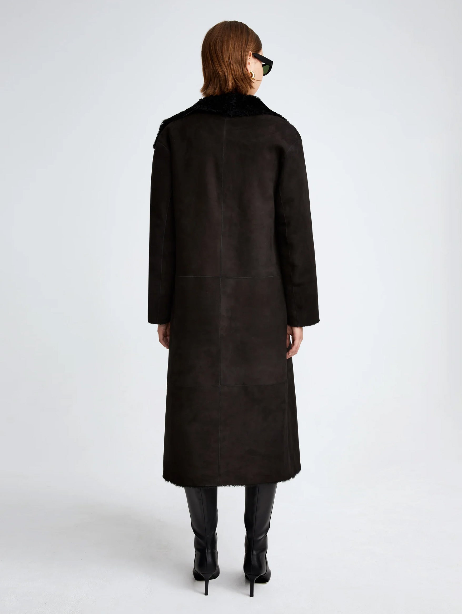 Birthday Shearling Coat in Black