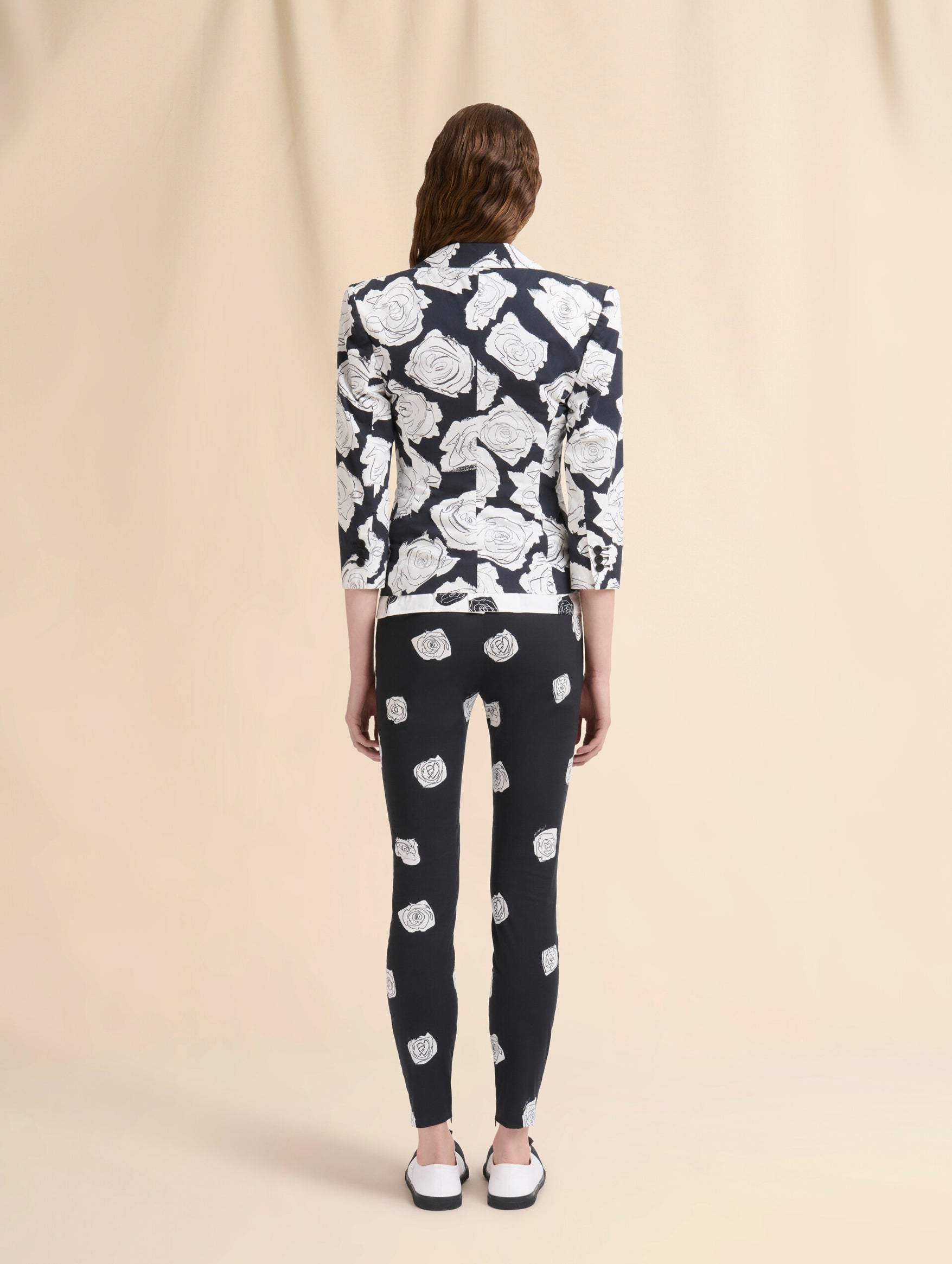 Poplin Baby Jacket with Aurora Print in Black
