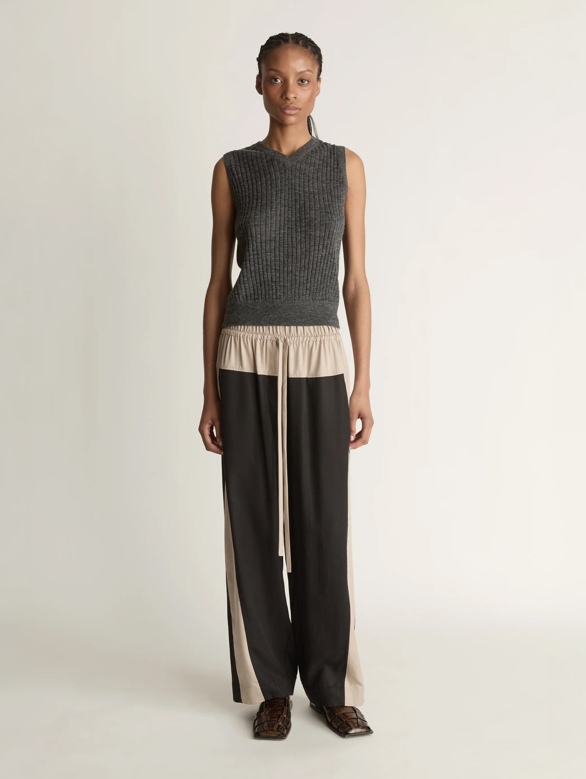 Blair Spliced Pant in Black