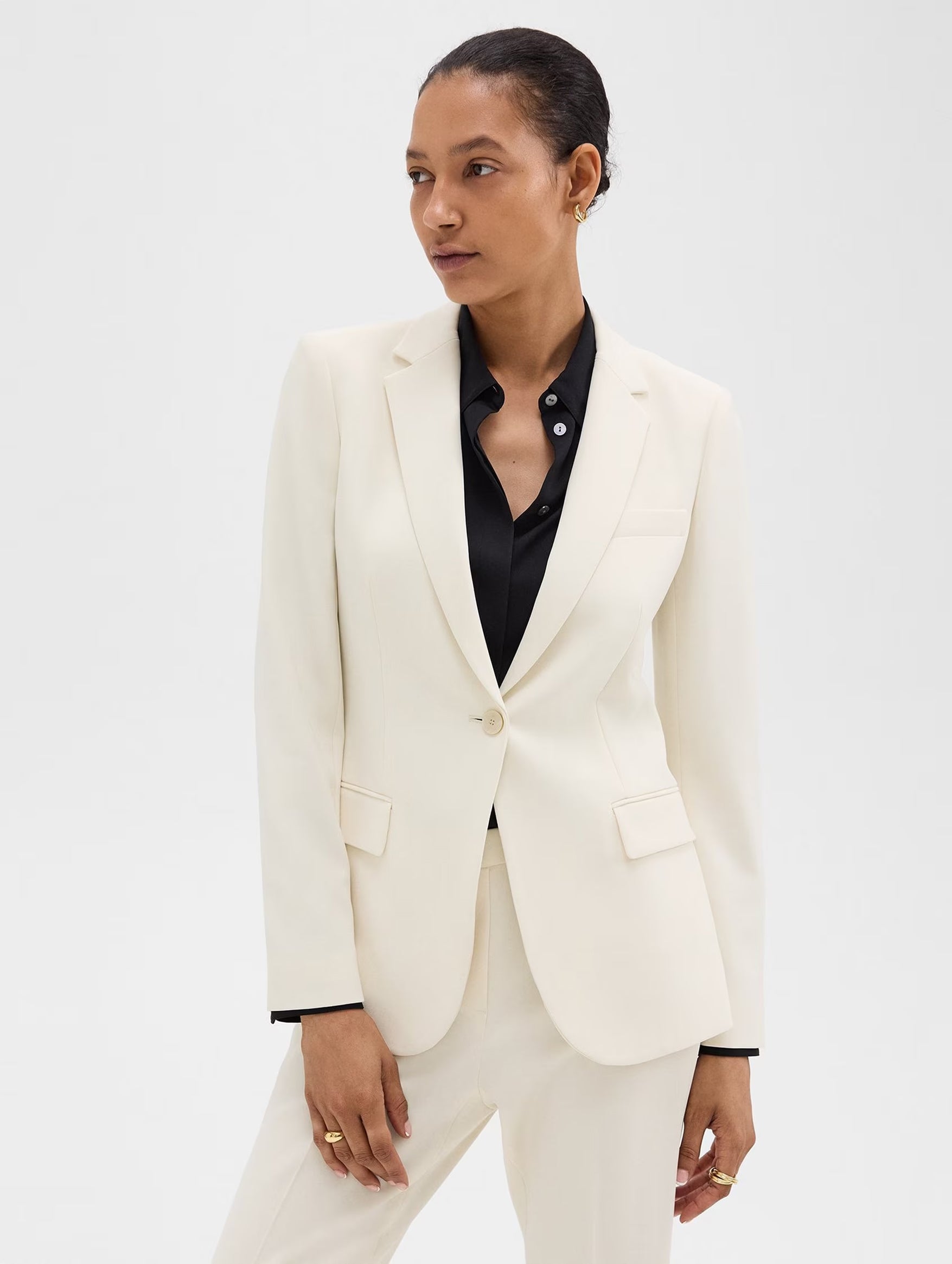 Staple Blazer in Rice