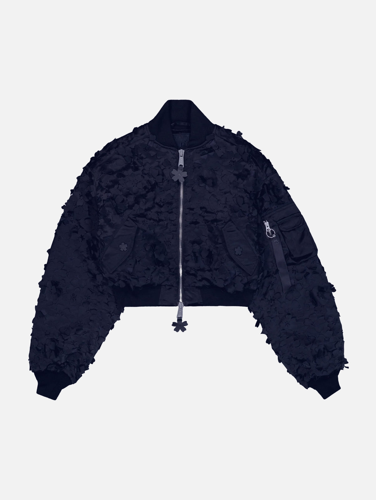 Cecilie Bahnsen X Alpha Ma-1 Laser Cut Bomber In Navy