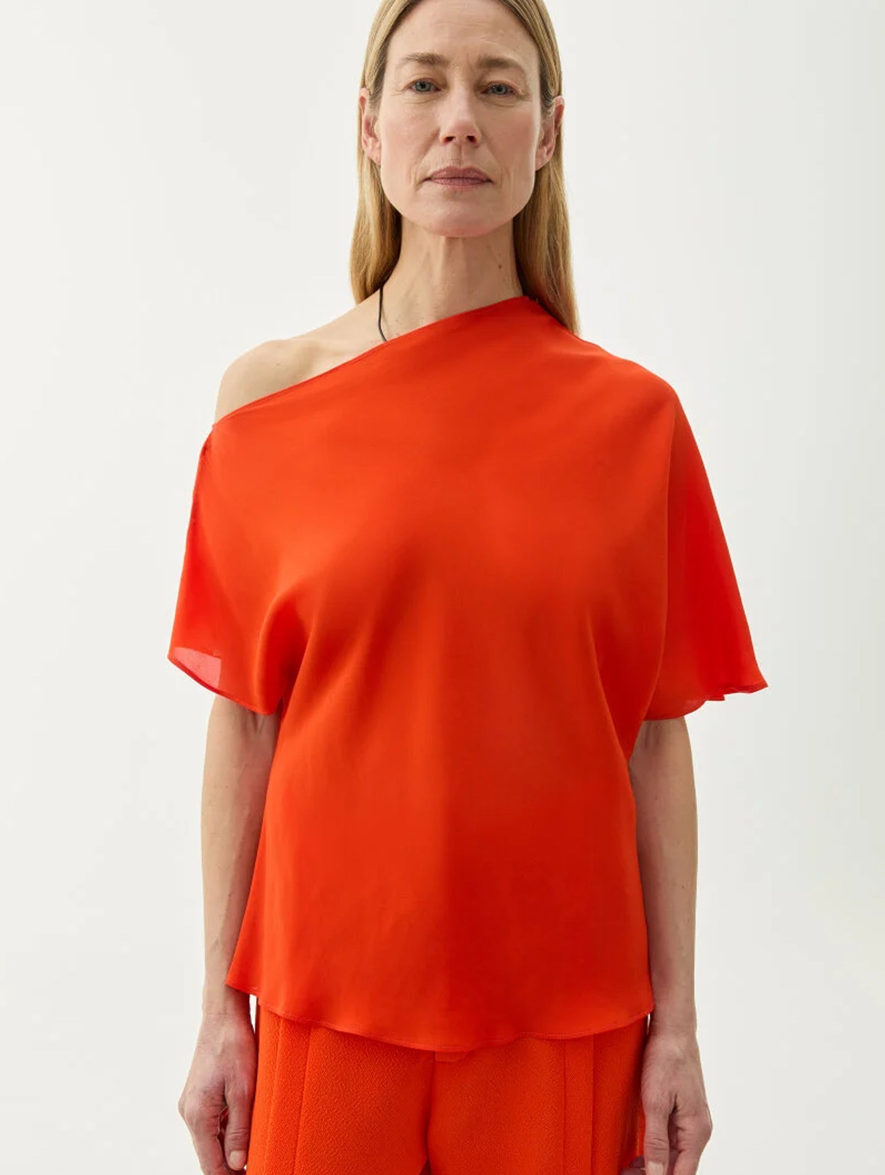 Bono Drape Blouse in Red