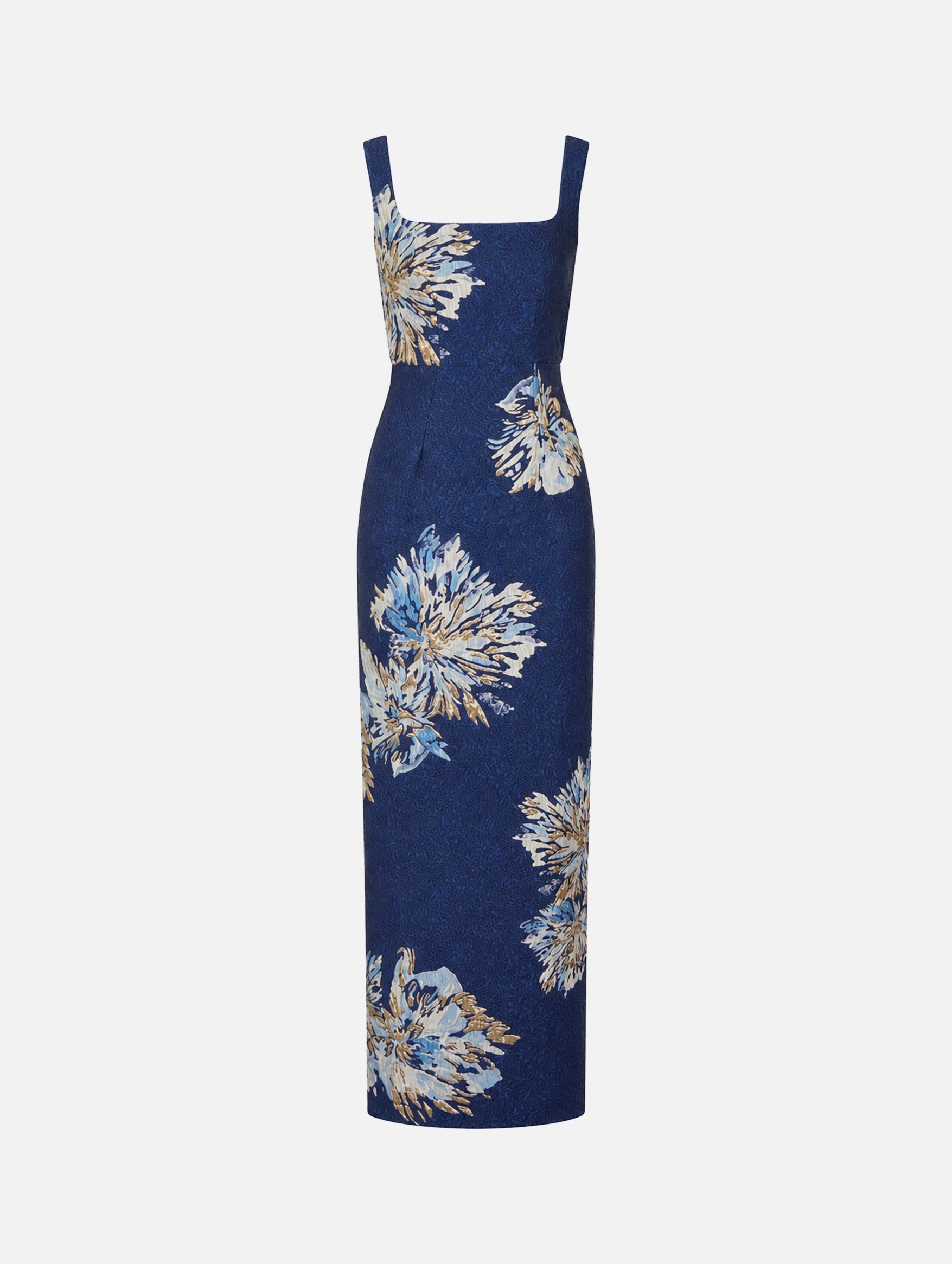 Bora Long Dress in Brushstroke Dahlia