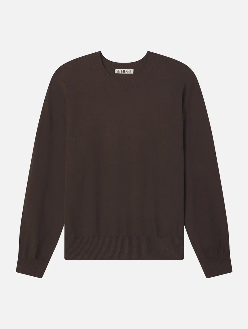 Brock Cotton Cashmere Sweater in Mushroom