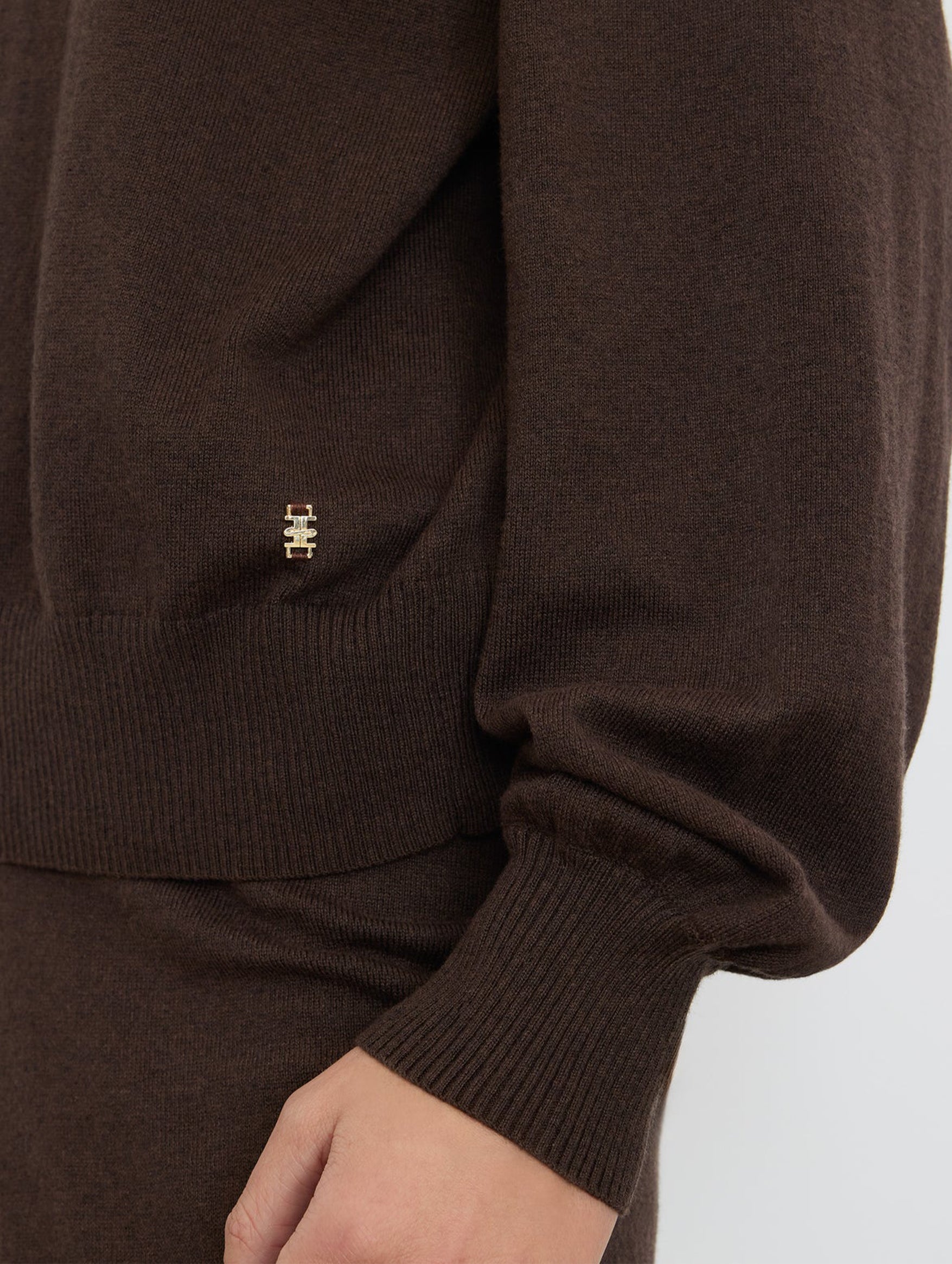 Brock Cotton Cashmere Sweater in Mushroom