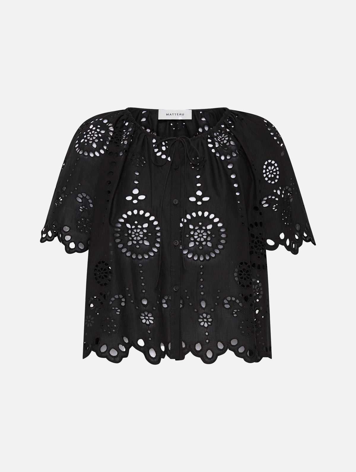 Broderie Blouse in Black