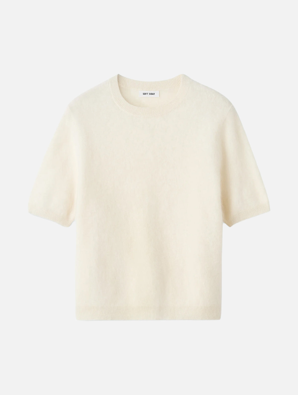 Brushed Short Sleeve in Feather White