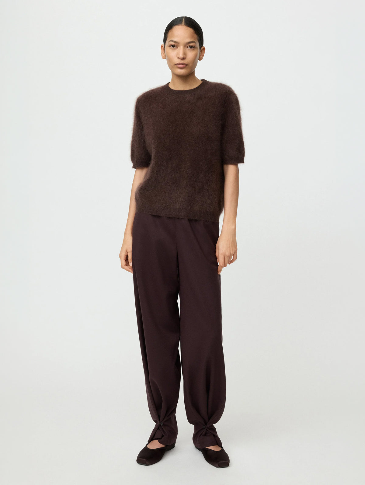 Brushed Short Sleeve in Mocha