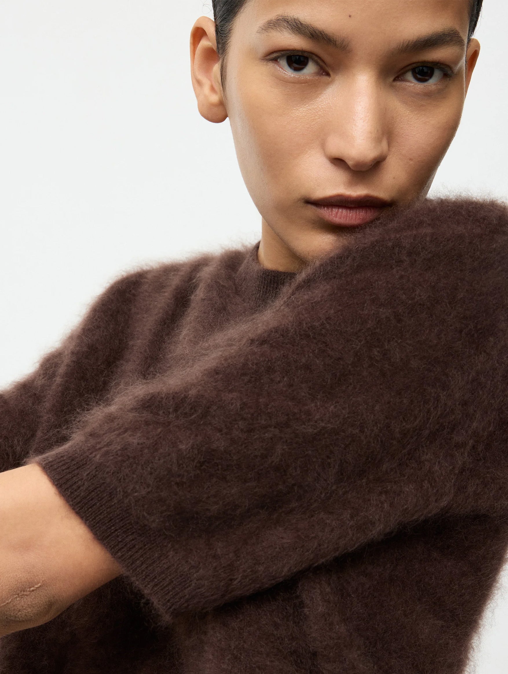 Brushed Short Sleeve in Mocha