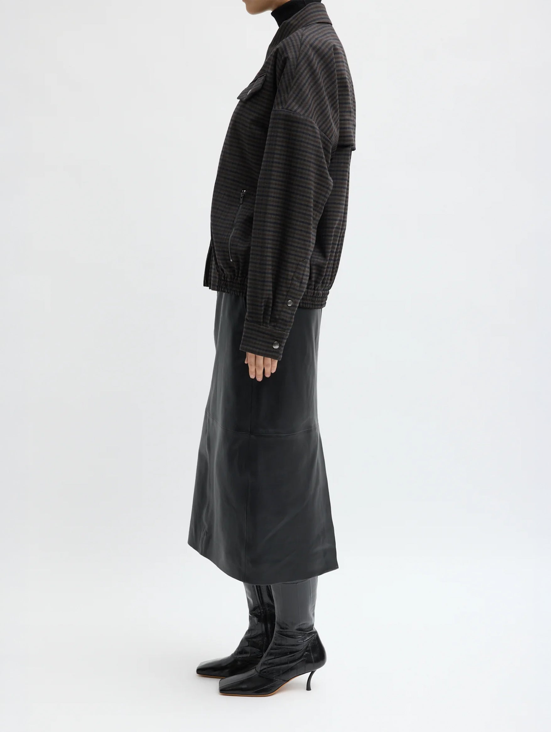 Cedrick Suiting Bomber Jacket in Grey Multi