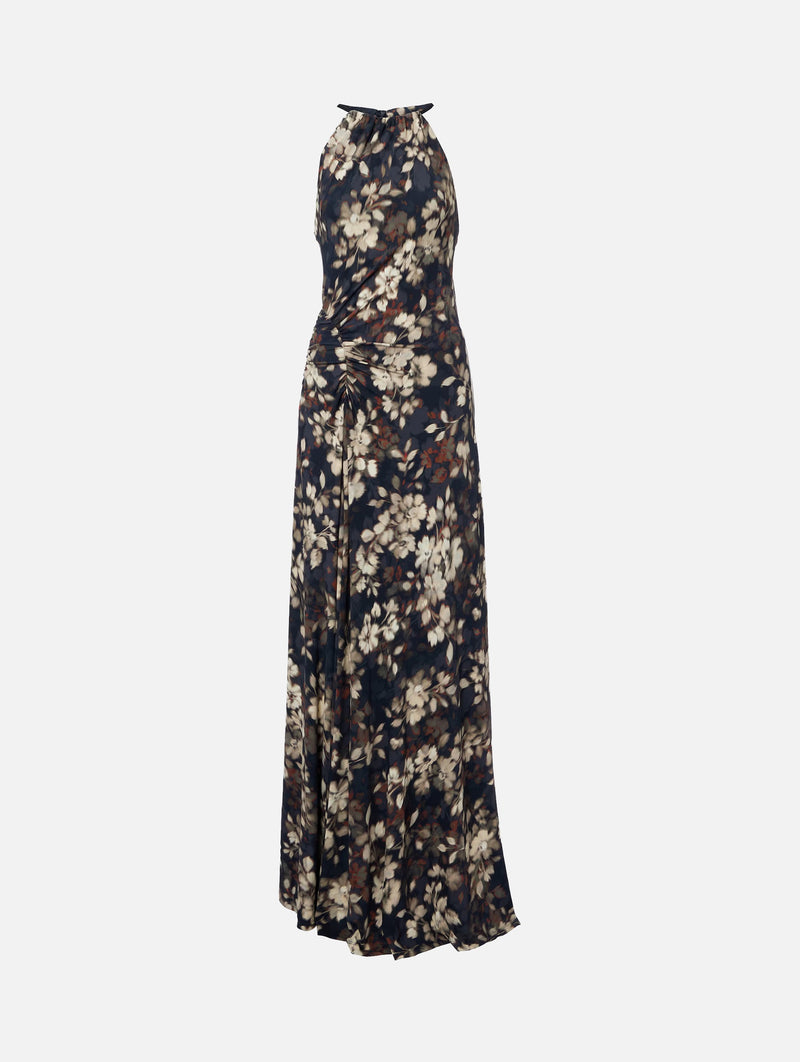 Cerin Halter Maxi Dress in Black Multi Floral