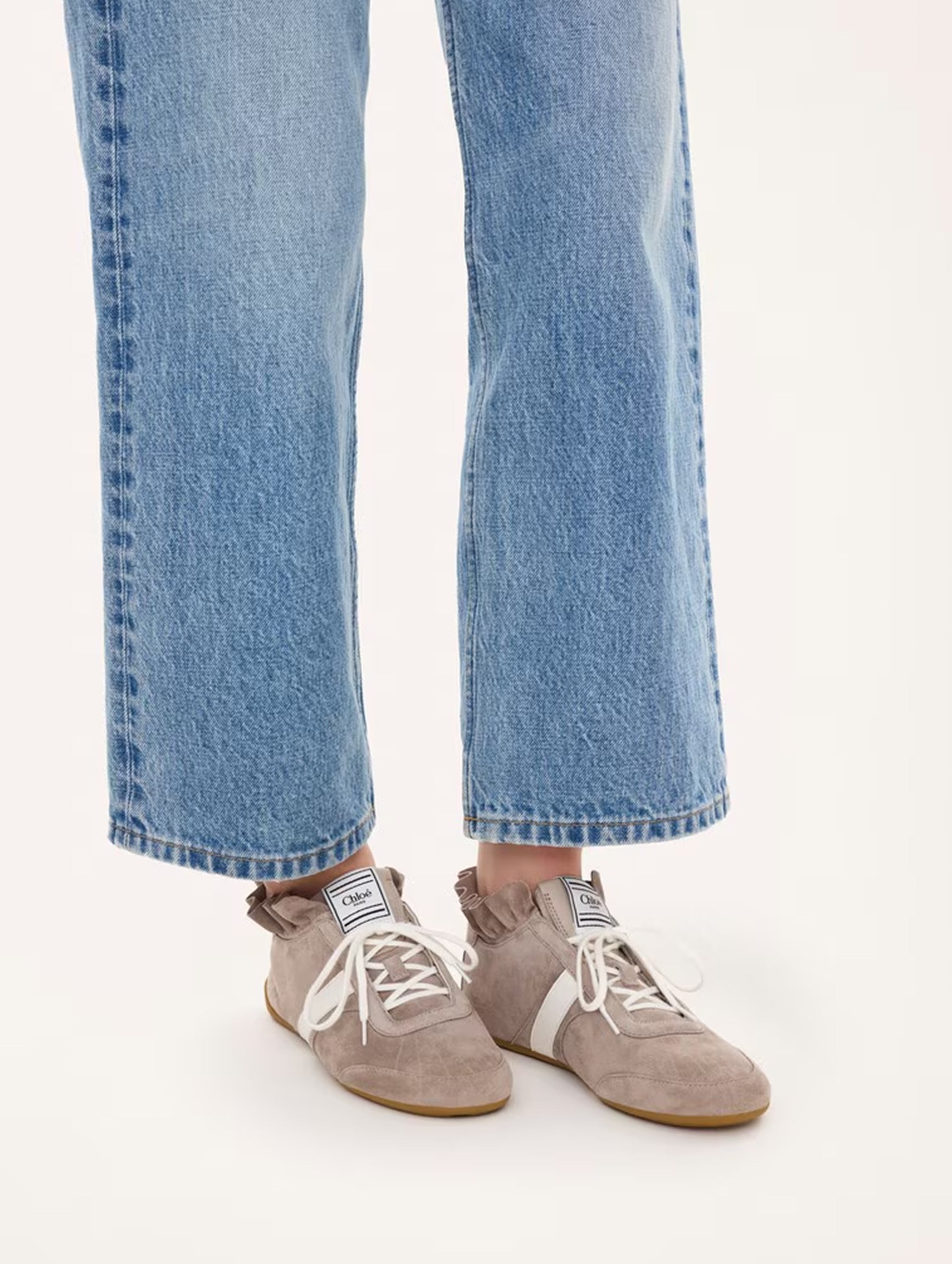 Chloé Kick Sneaker in Taupe Grey