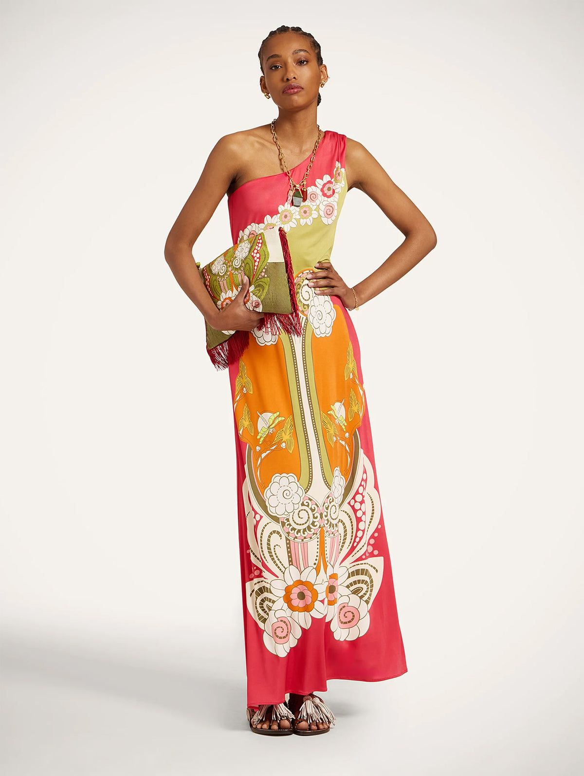 Clingy Roy Dress in Ambrosia Placée Orange