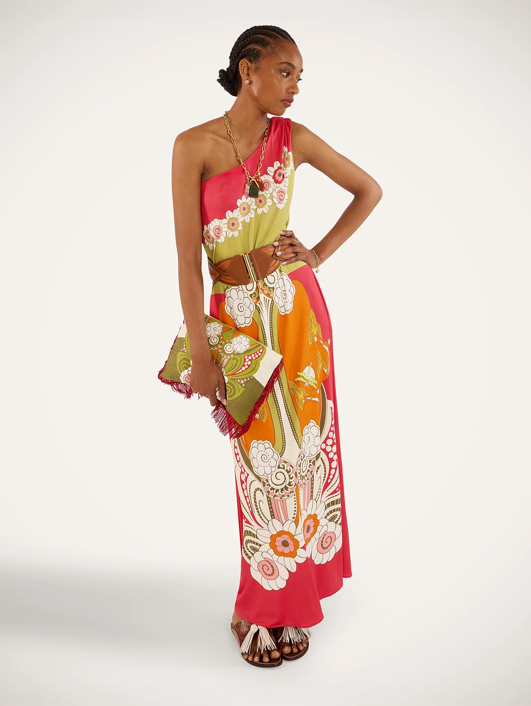 Clingy Roy Dress in Ambrosia Placée Orange