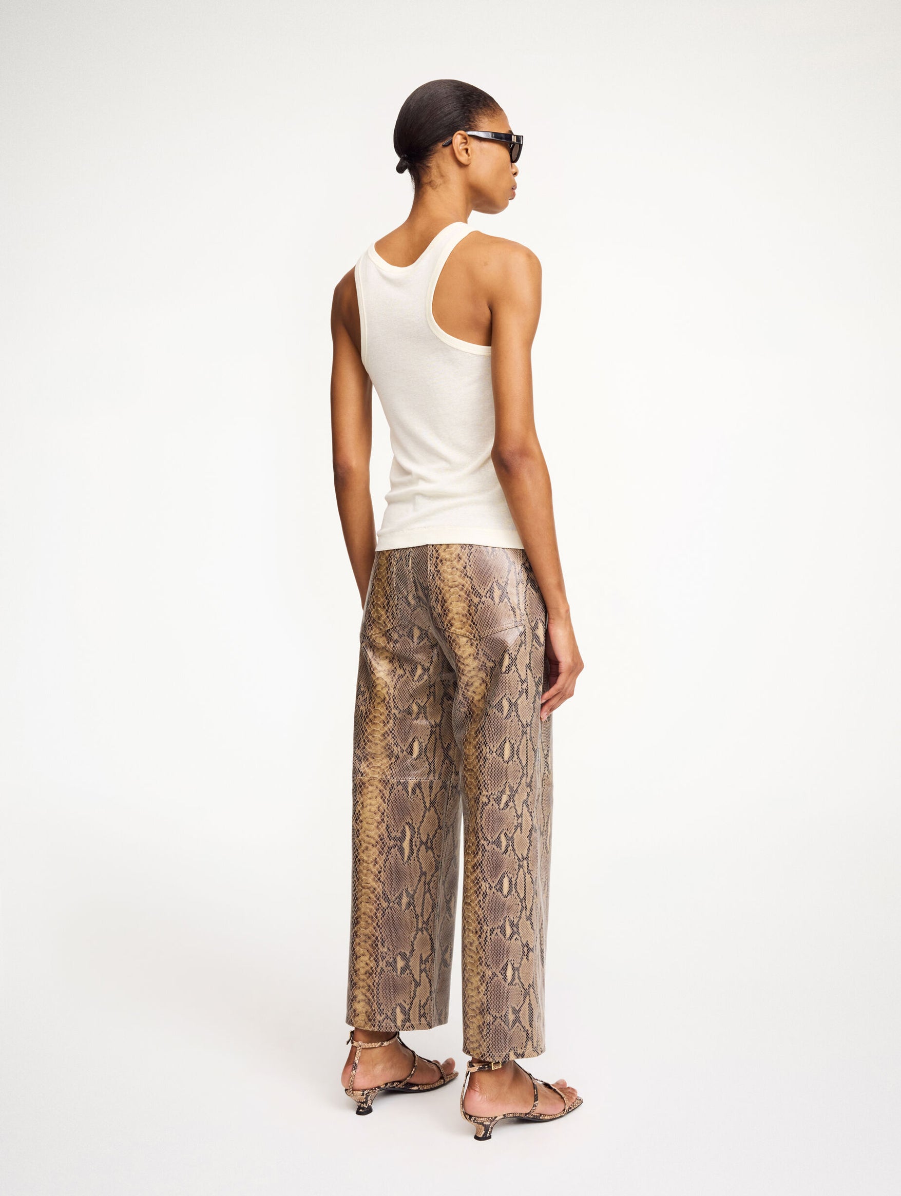 Cailys Leather Trousers in Snake