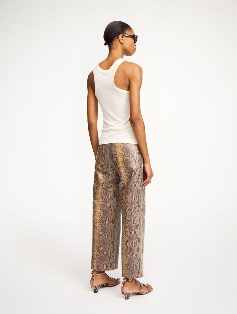 Cailys Leather Trousers in Snake