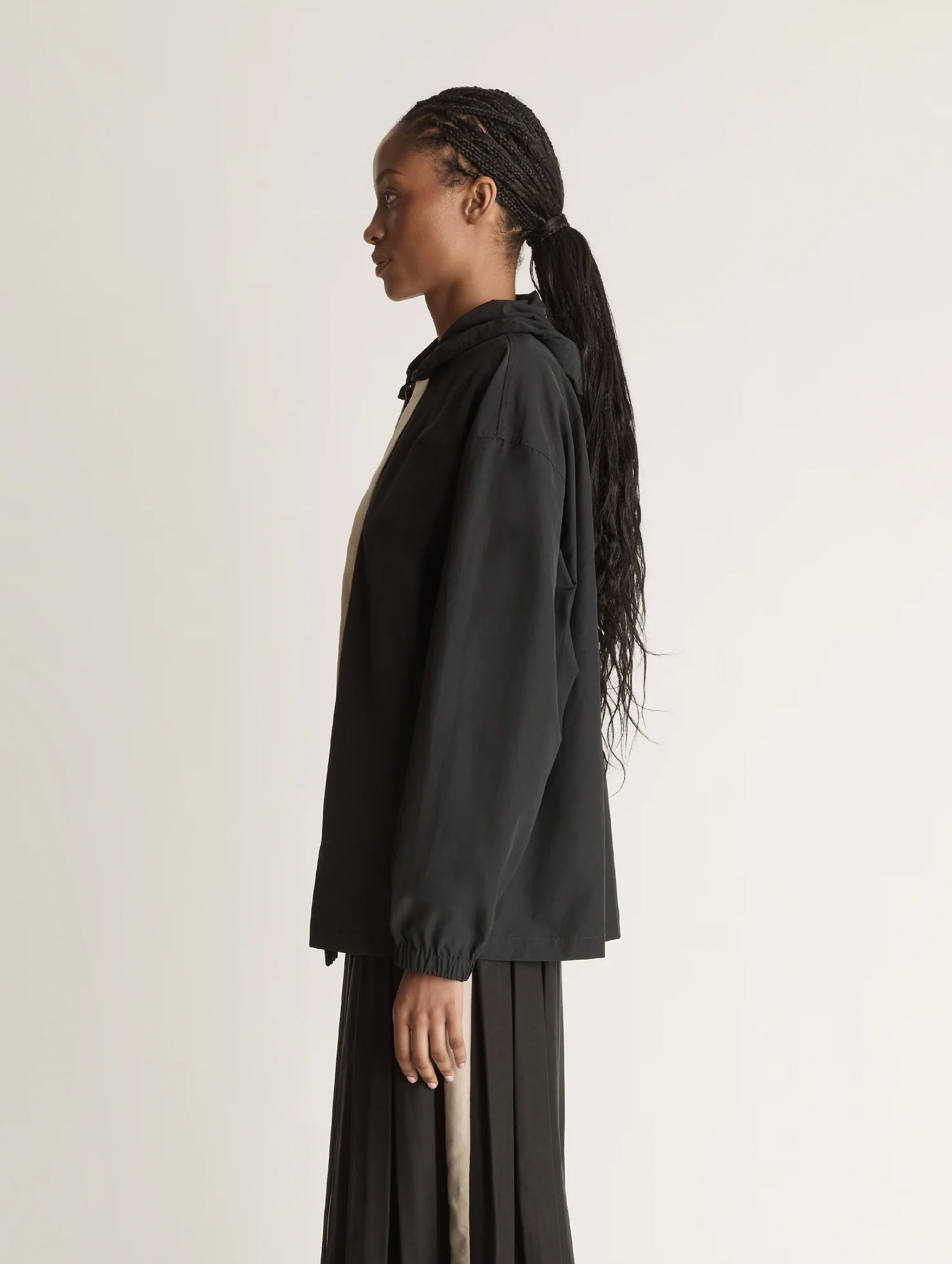 Callum Hooded Jacket in Black