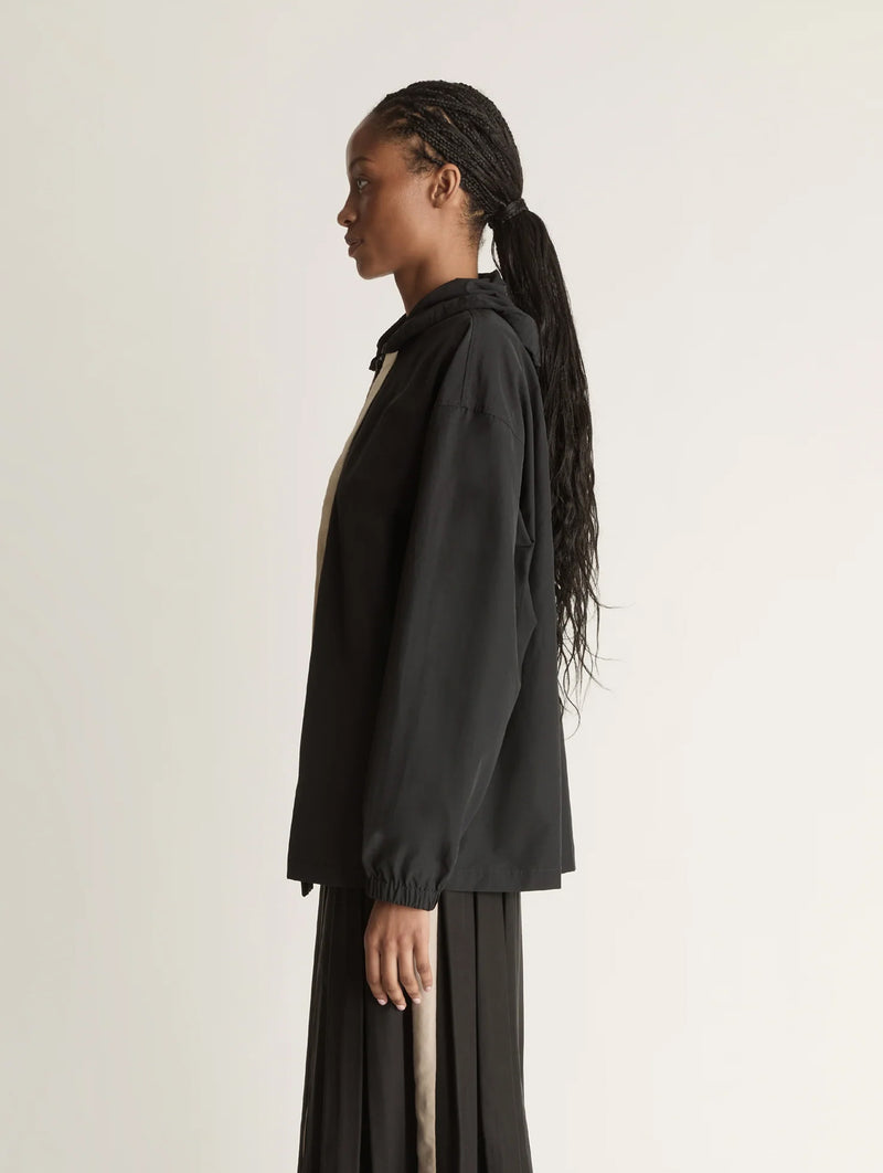 Callum Hooded Jacket in Black