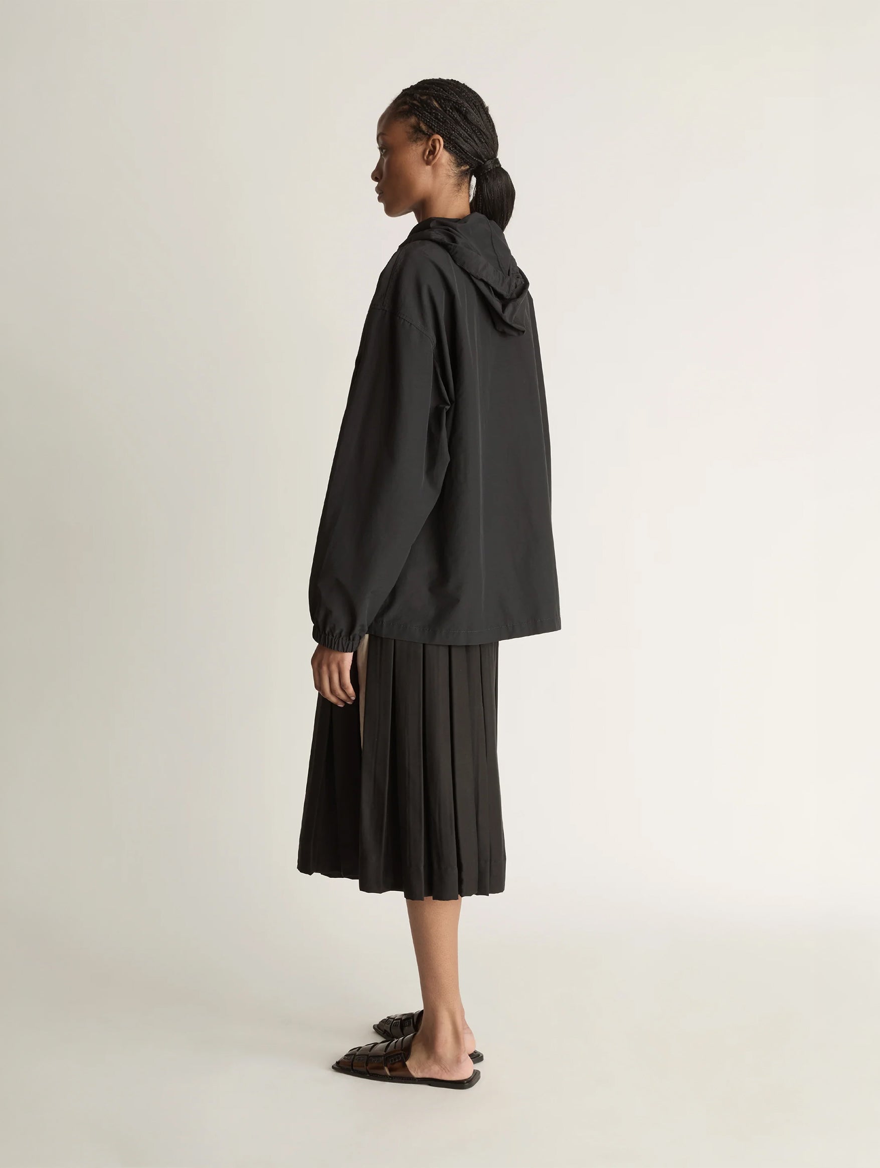 Callum Hooded Jacket in Black