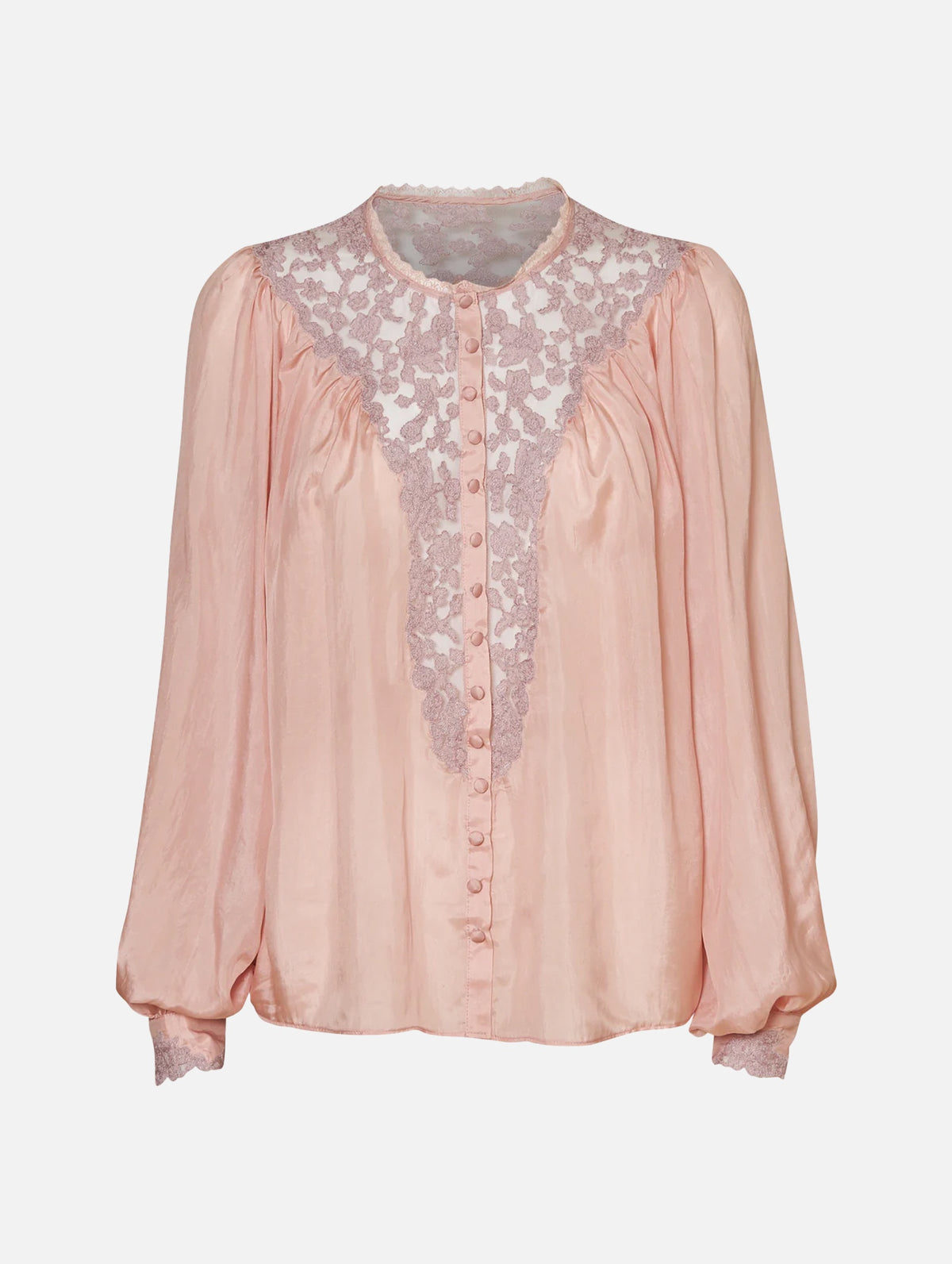 Carine Silk Top in Pink Nude