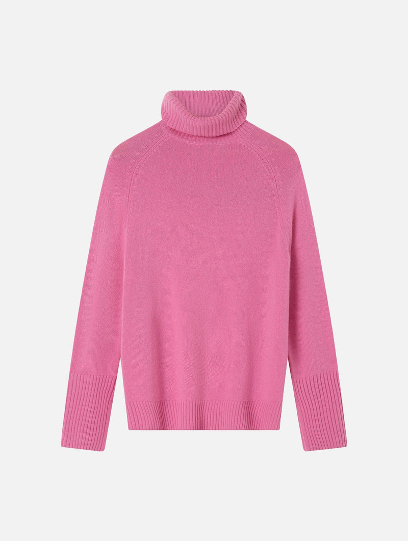 Cashmere Turtleneck in Bubblegum