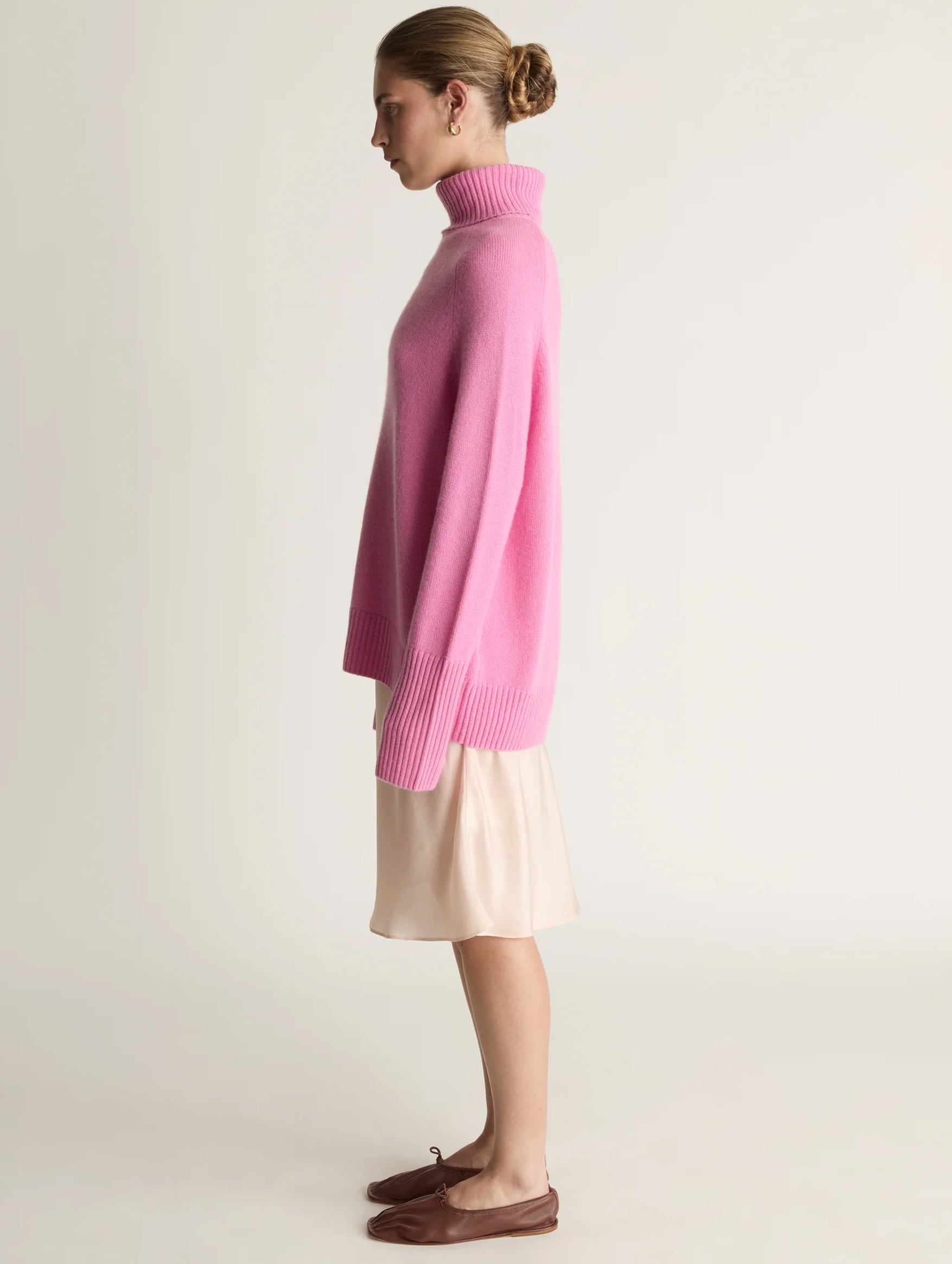 Cashmere Turtleneck in Bubblegum