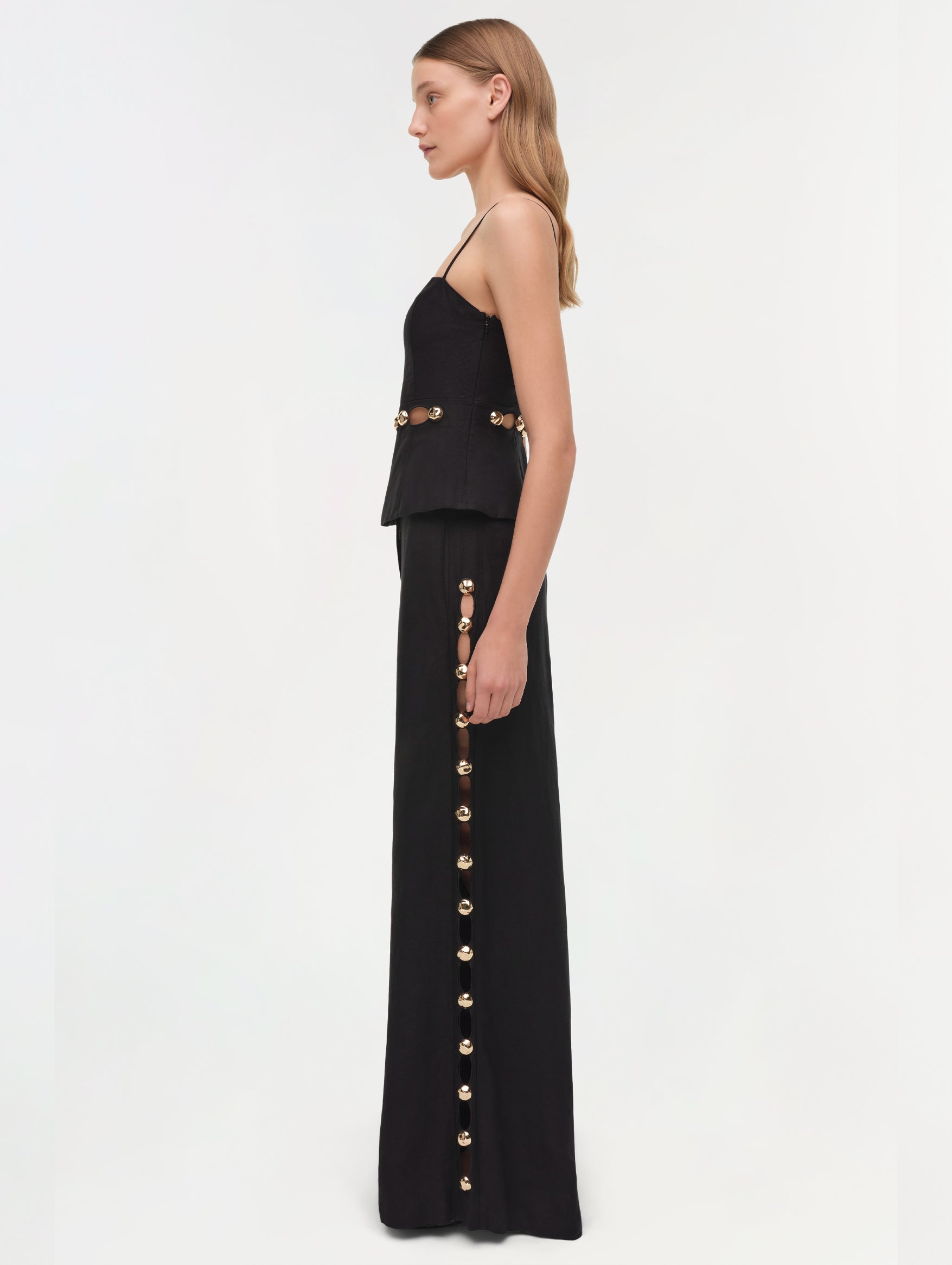 Cayman Wide Leg Pant in Black