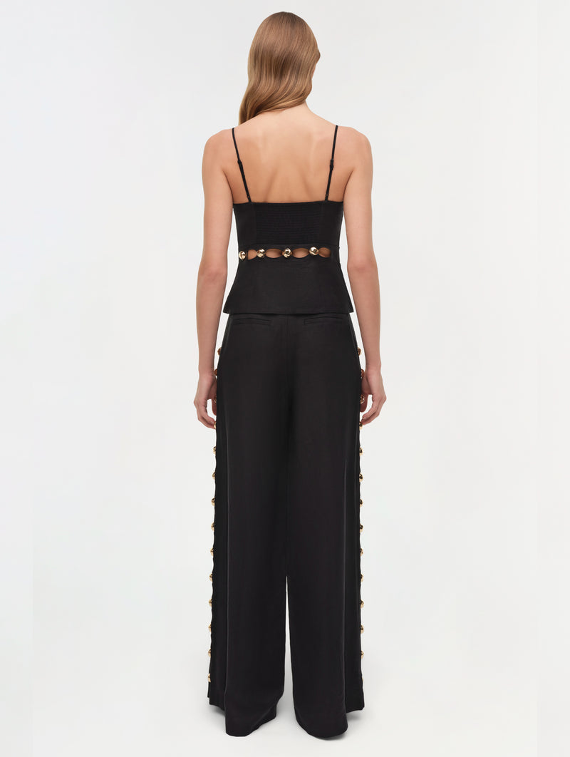 Cayman Wide Leg Pant in Black