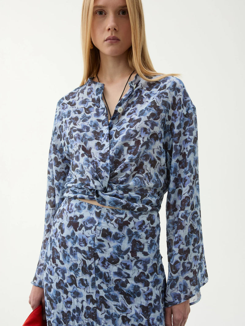 Cecilie Top in Violet Ditsy