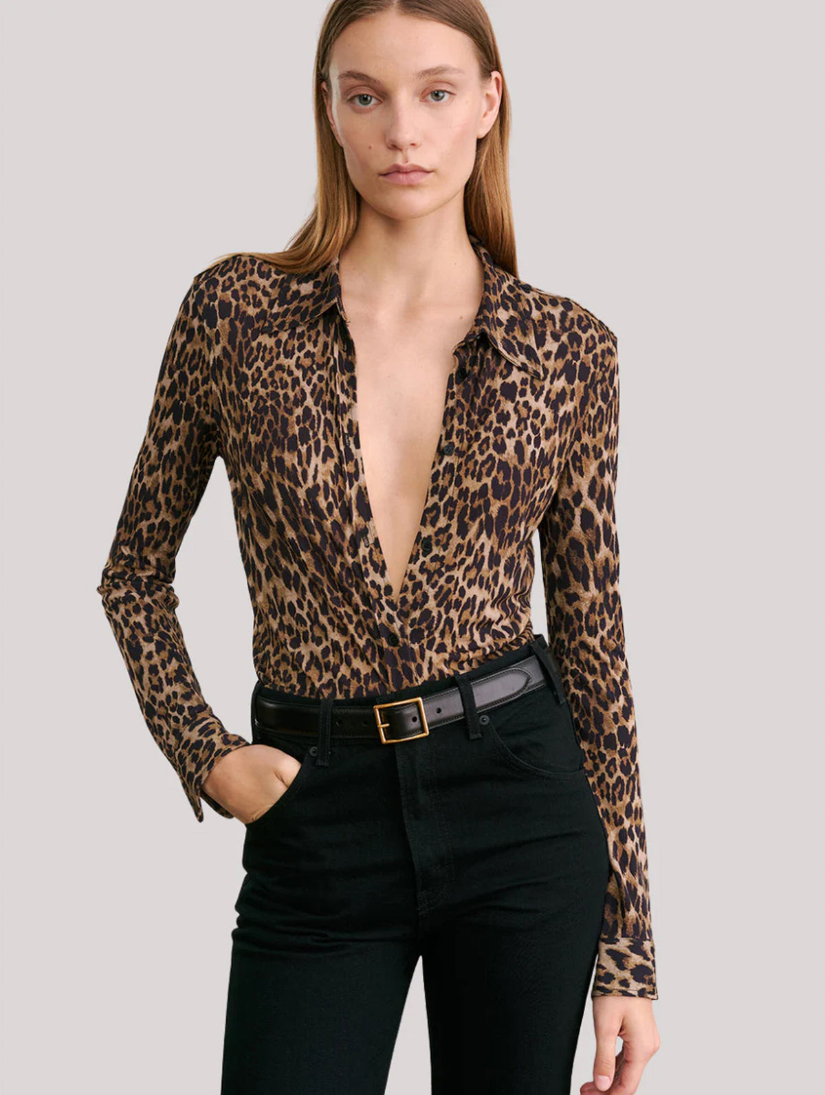 Celestine Shirt in Vintage Leopard Print