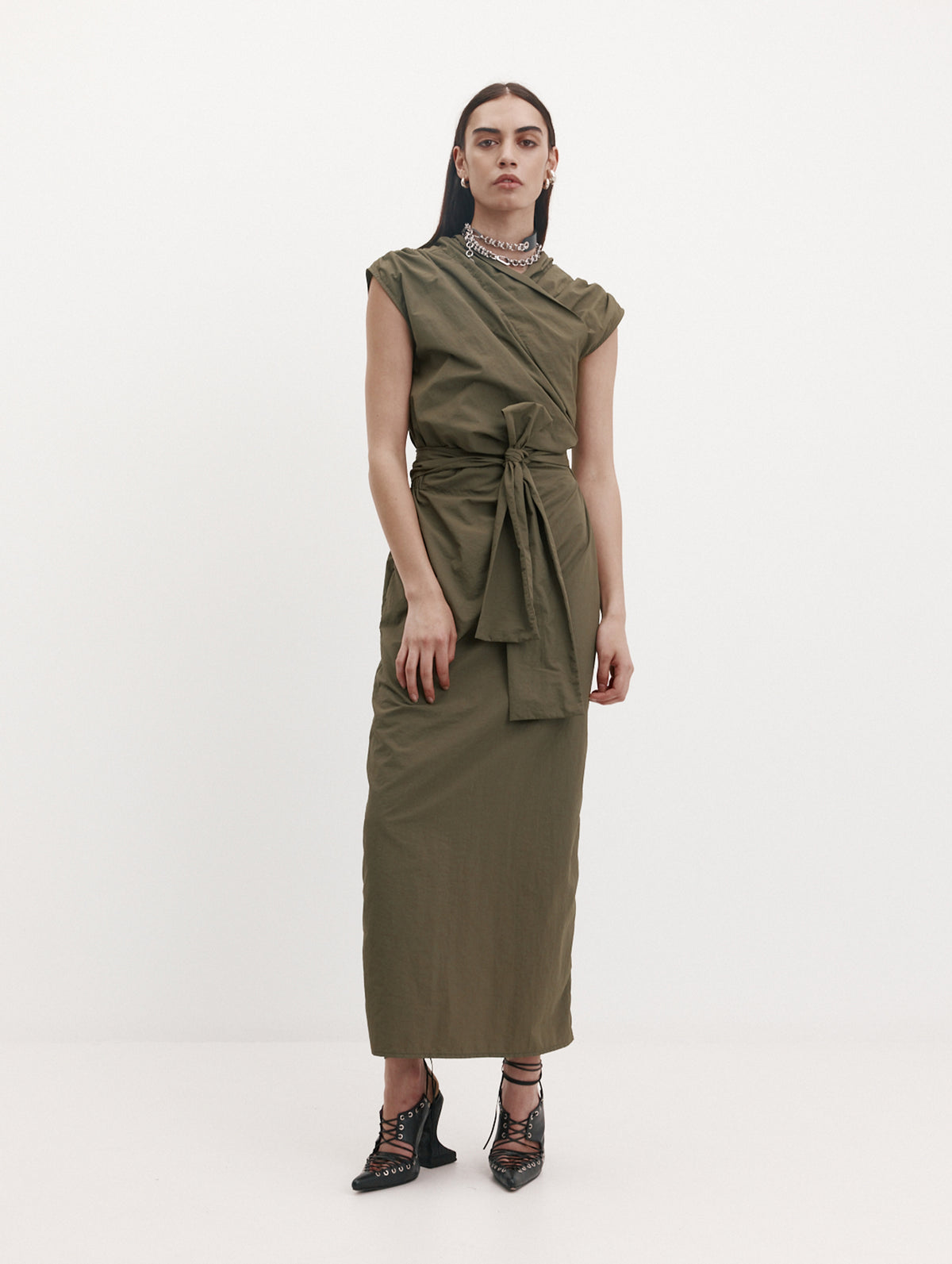 Chaimberlain Dress in Thyme
