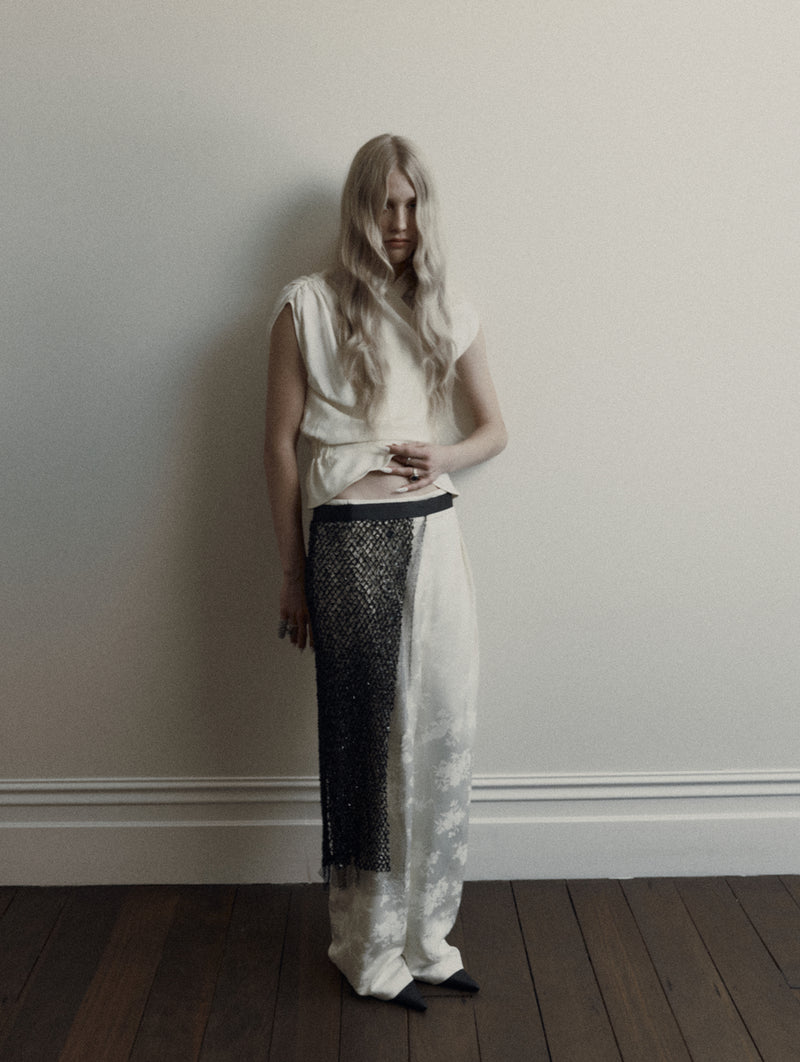 Chaimberlain Top in Ivory Tapestry